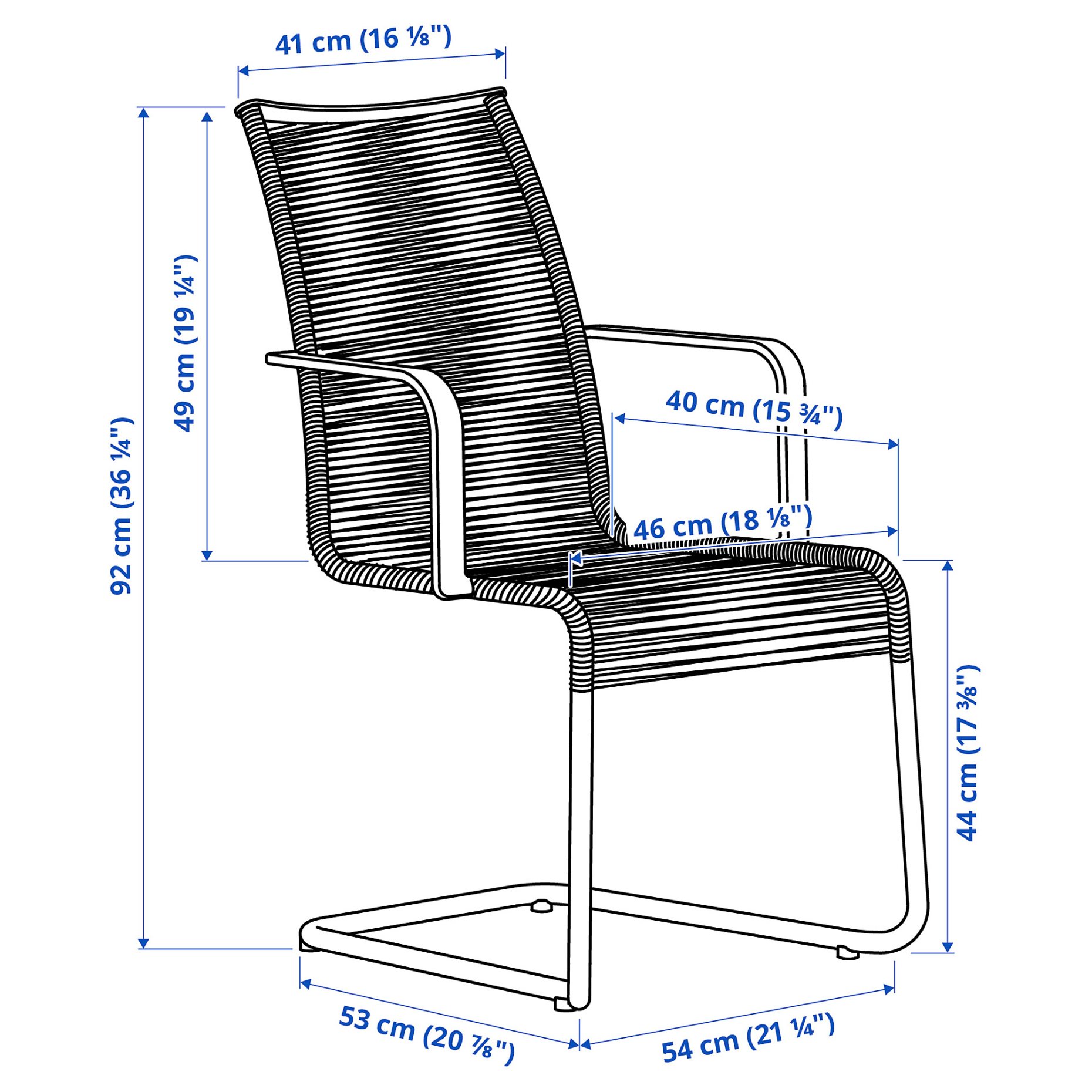VÄSMAN, chair with armrests, outdoor, 402.116.37