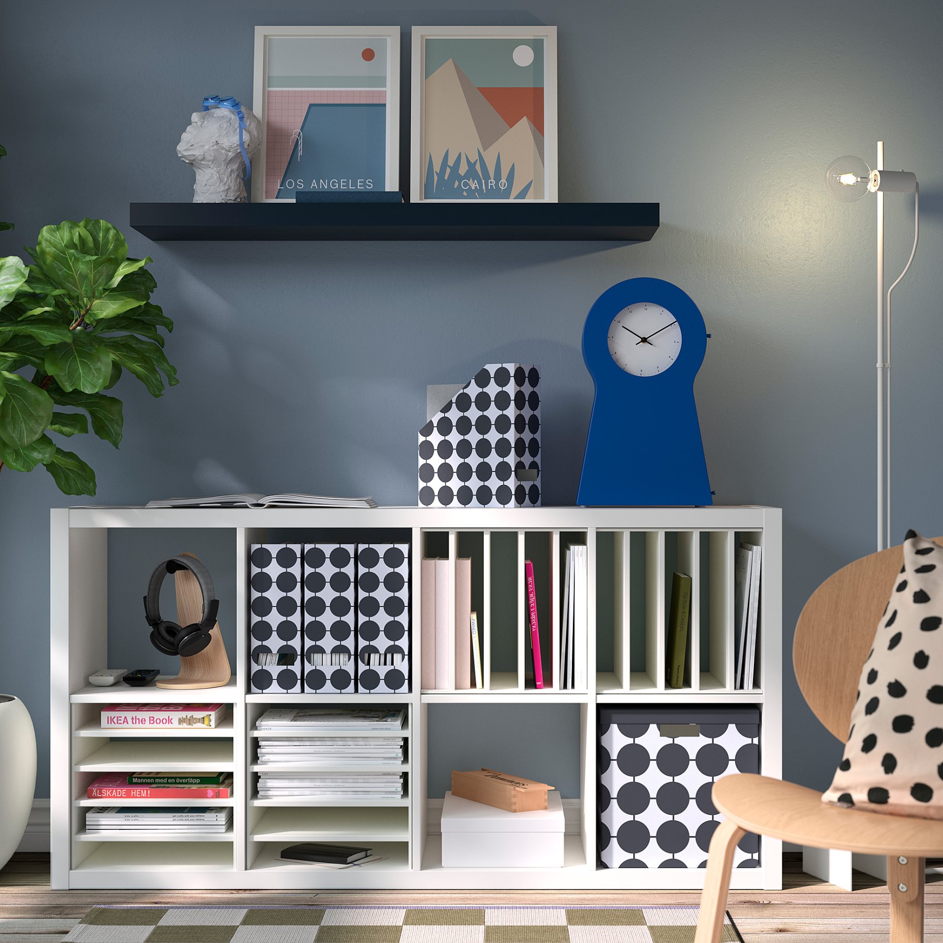 KALLAX, insert with 4 shelves, 33x33 cm, 404.237.19