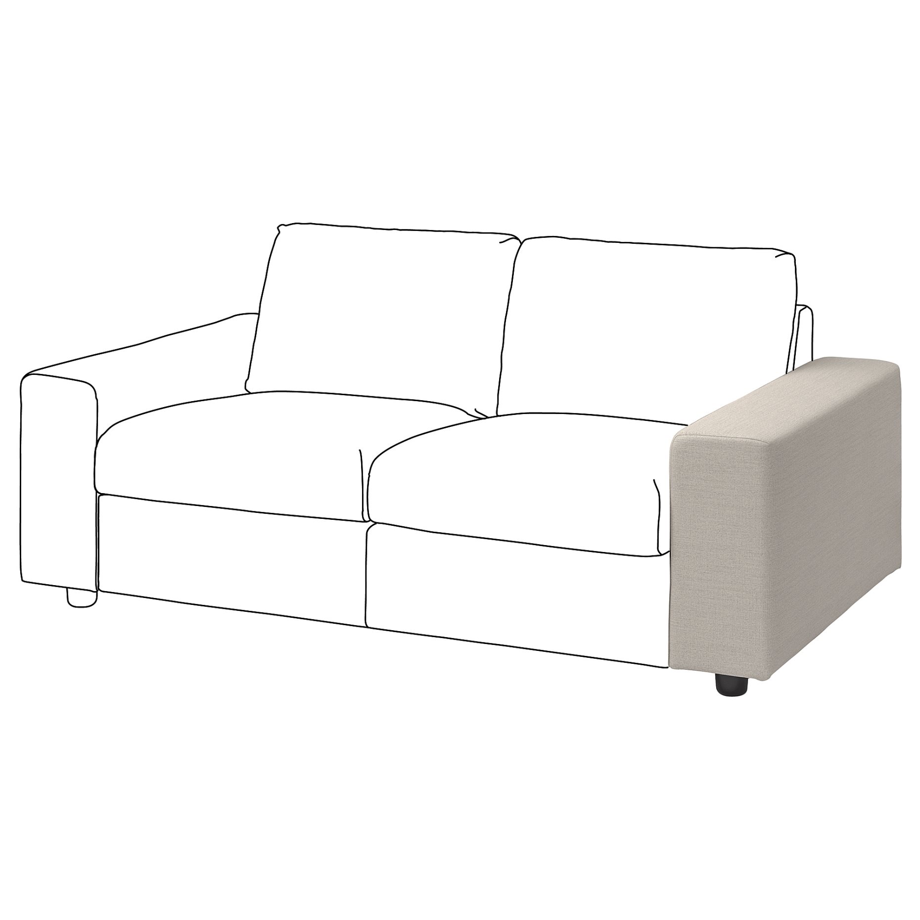VIMLE, cover for armrest/wide, 1 pack, 405.000.48