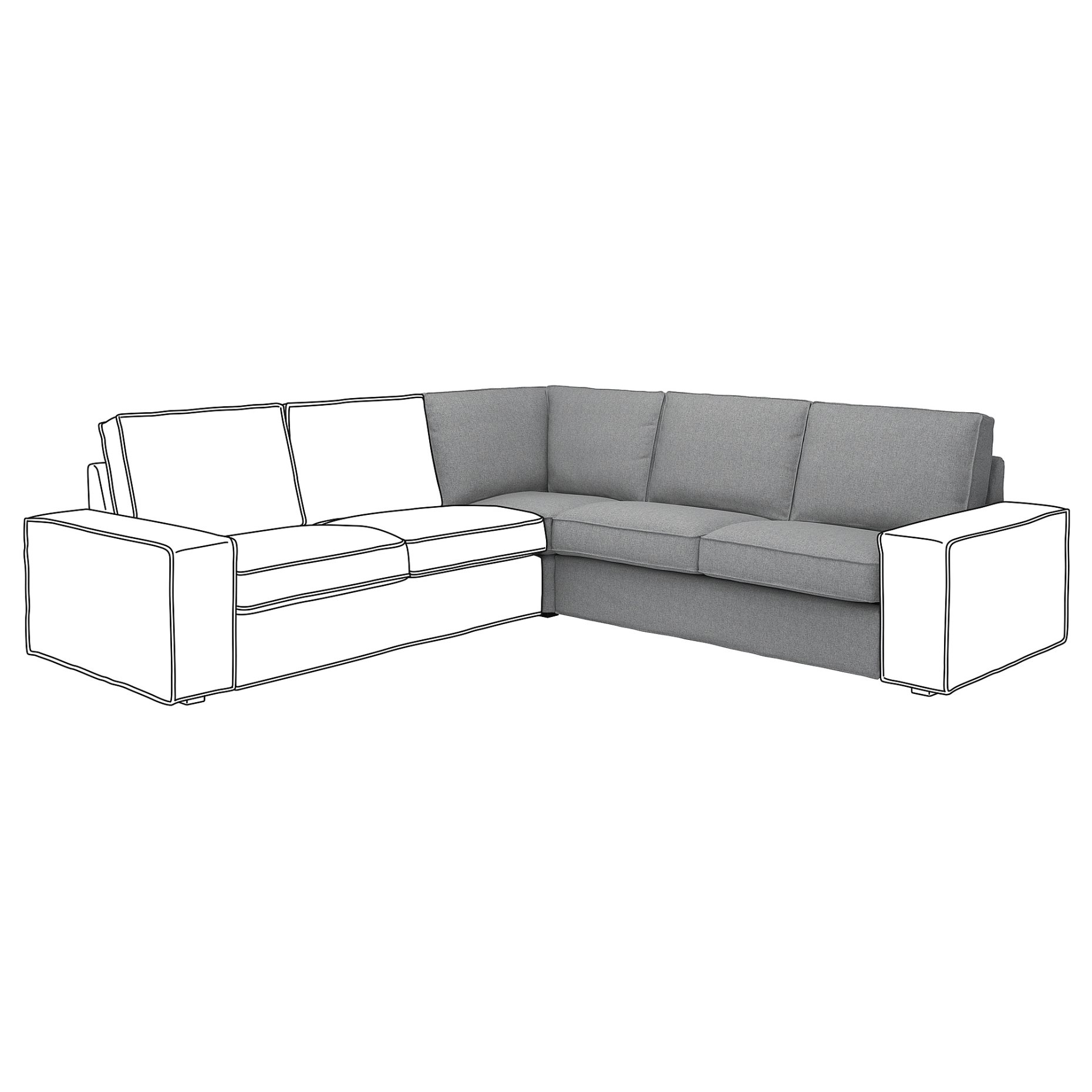KIVIK, cover for corner section, 405.269.15