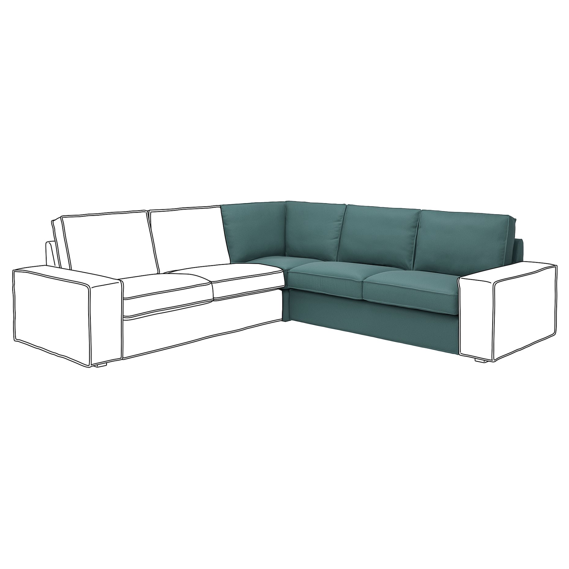 KIVIK, cover for corner section, 405.269.58