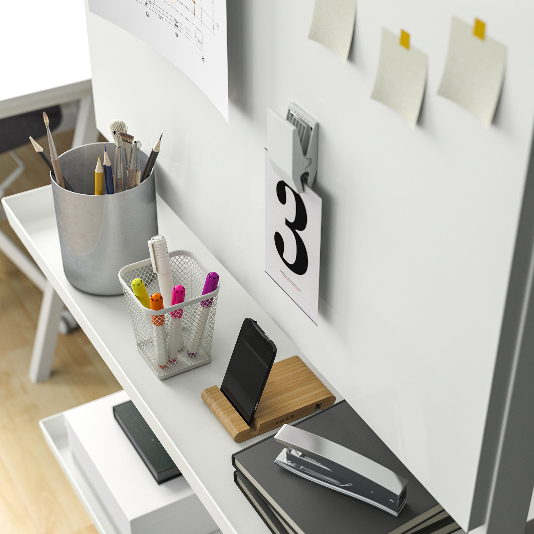 MITTZON, whiteboard/noticeboard, 84x110x2 cm, 405.286.36