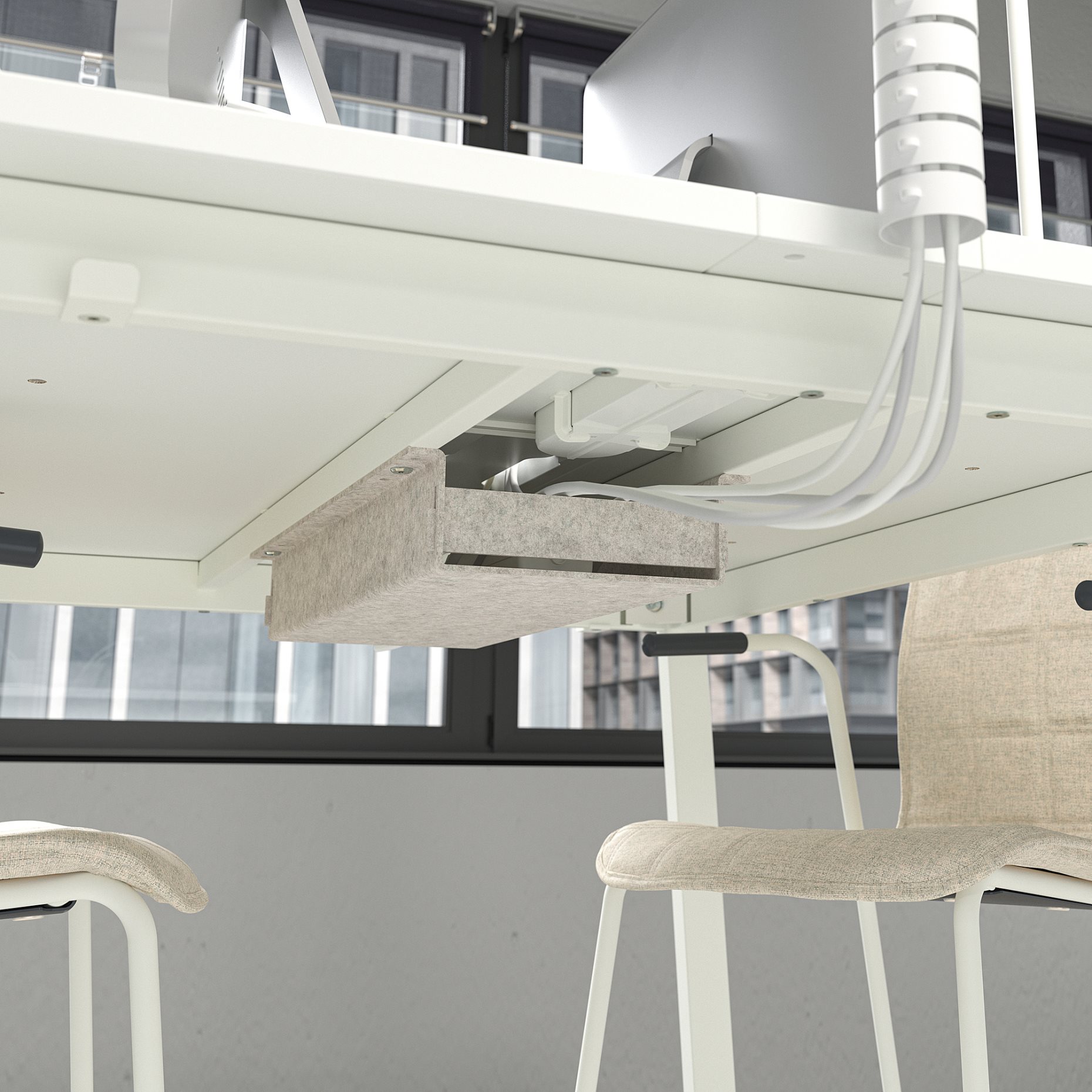 MITTZON, underframe for conference table, 140x108x103 cm, 405.445.18