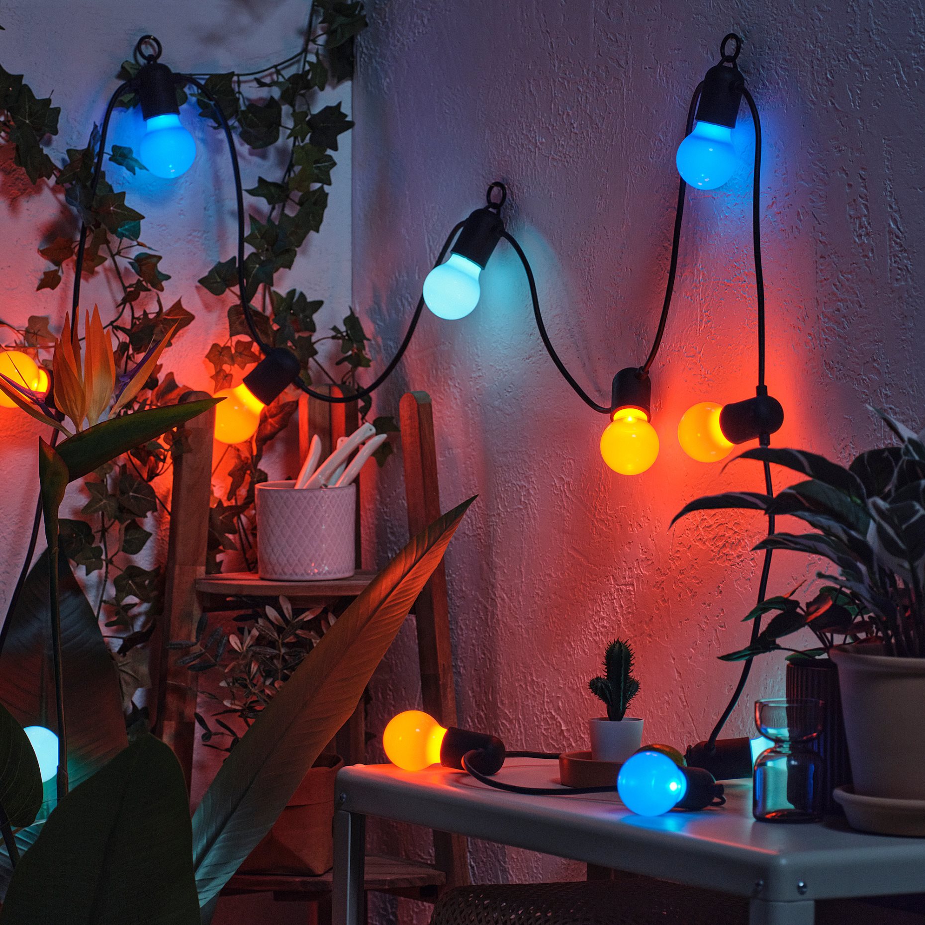 SOLVINDEN, chain with built in LED light source/12 bulbs/outdoor, 405.931.70