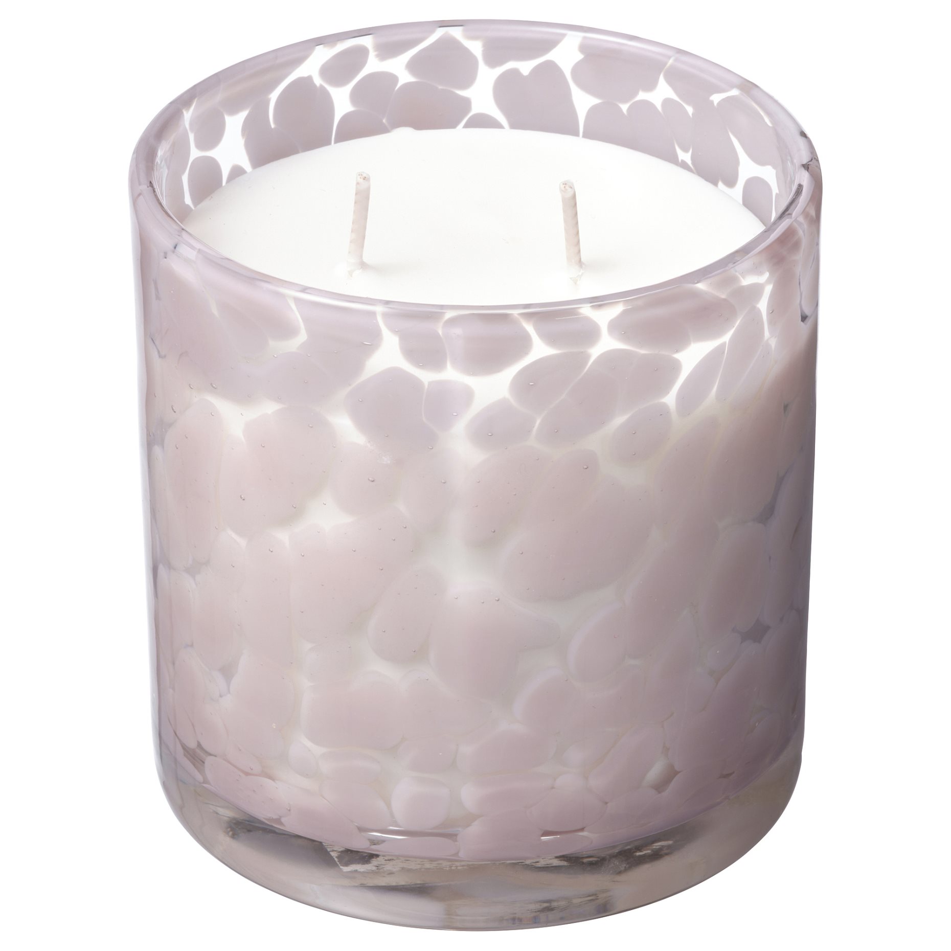 LUGNARE, scented candle in glass/2 wicks/Jasmine, 50 hr, 405.943.44
