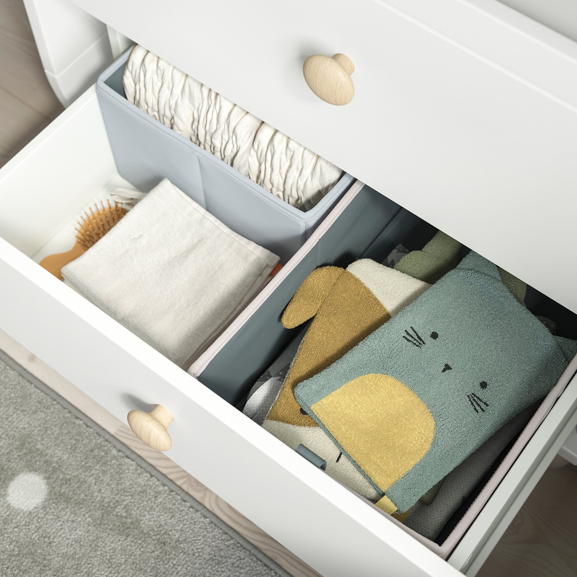 MYLLRA, changing table with drawers, 405.957.44