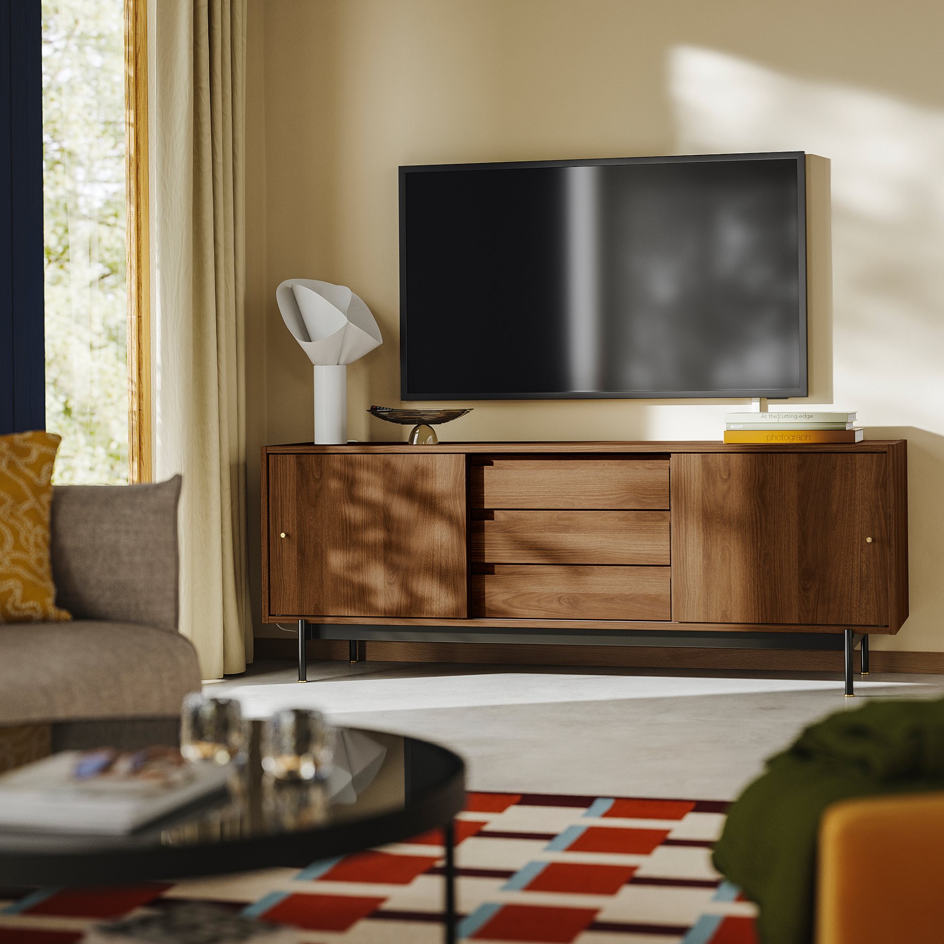 RÅDMANSÖ, TV bench, 176x48x66 cm, 405.978.18