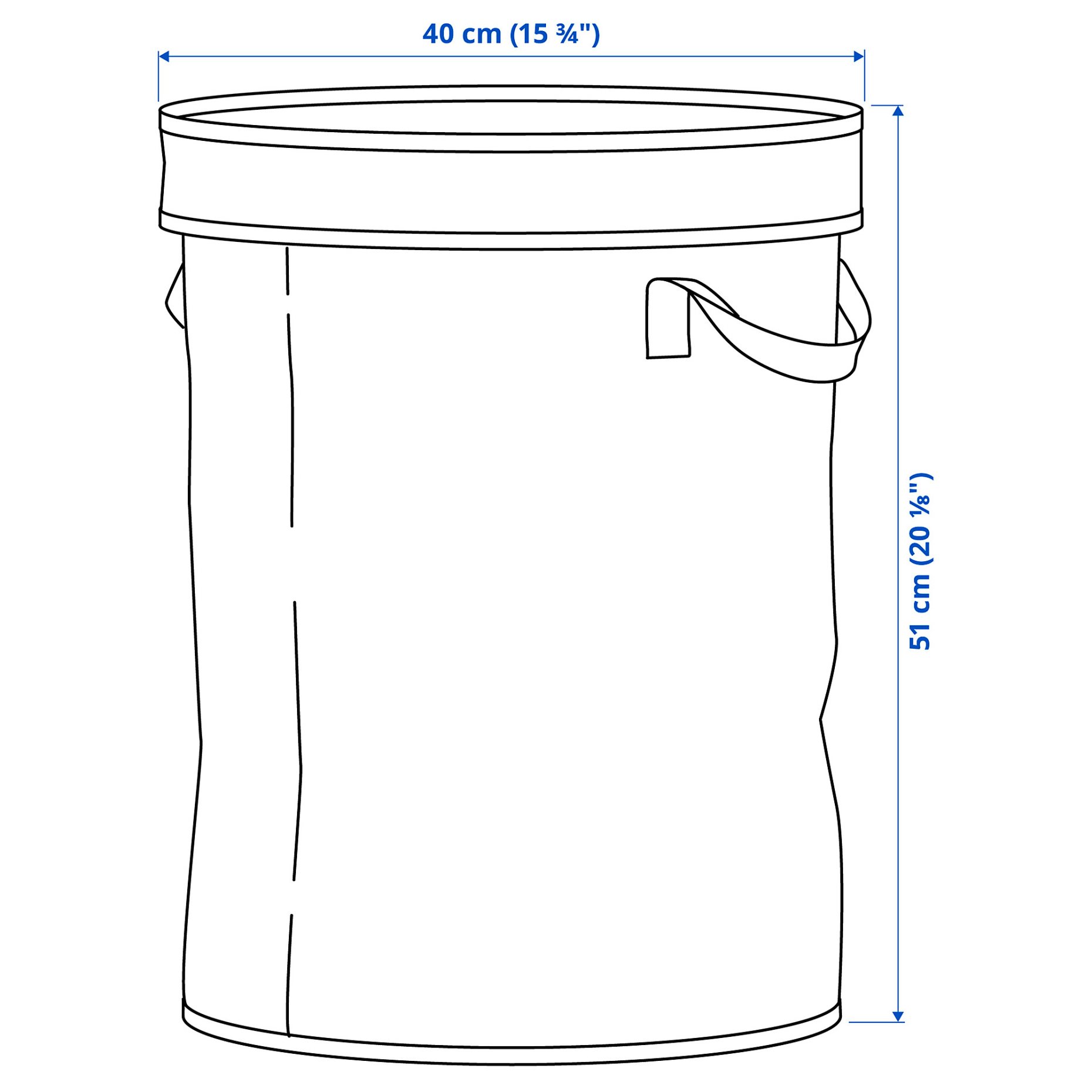 DIMPA, τσάντα διαλογής με καπάκι, 50 l, 406.014.34