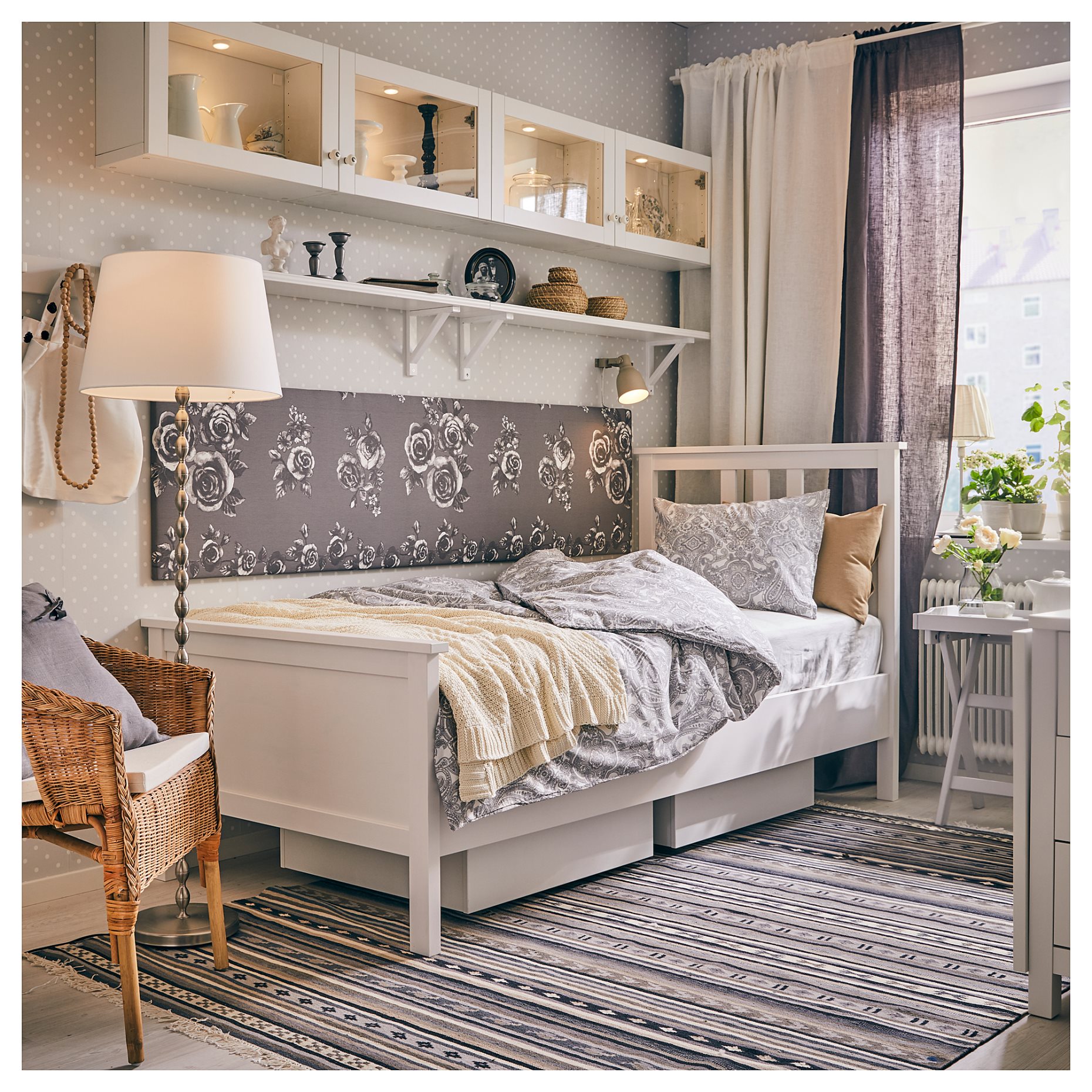 HEMNES, bed frame, 90X200 cm, 490.095.51
