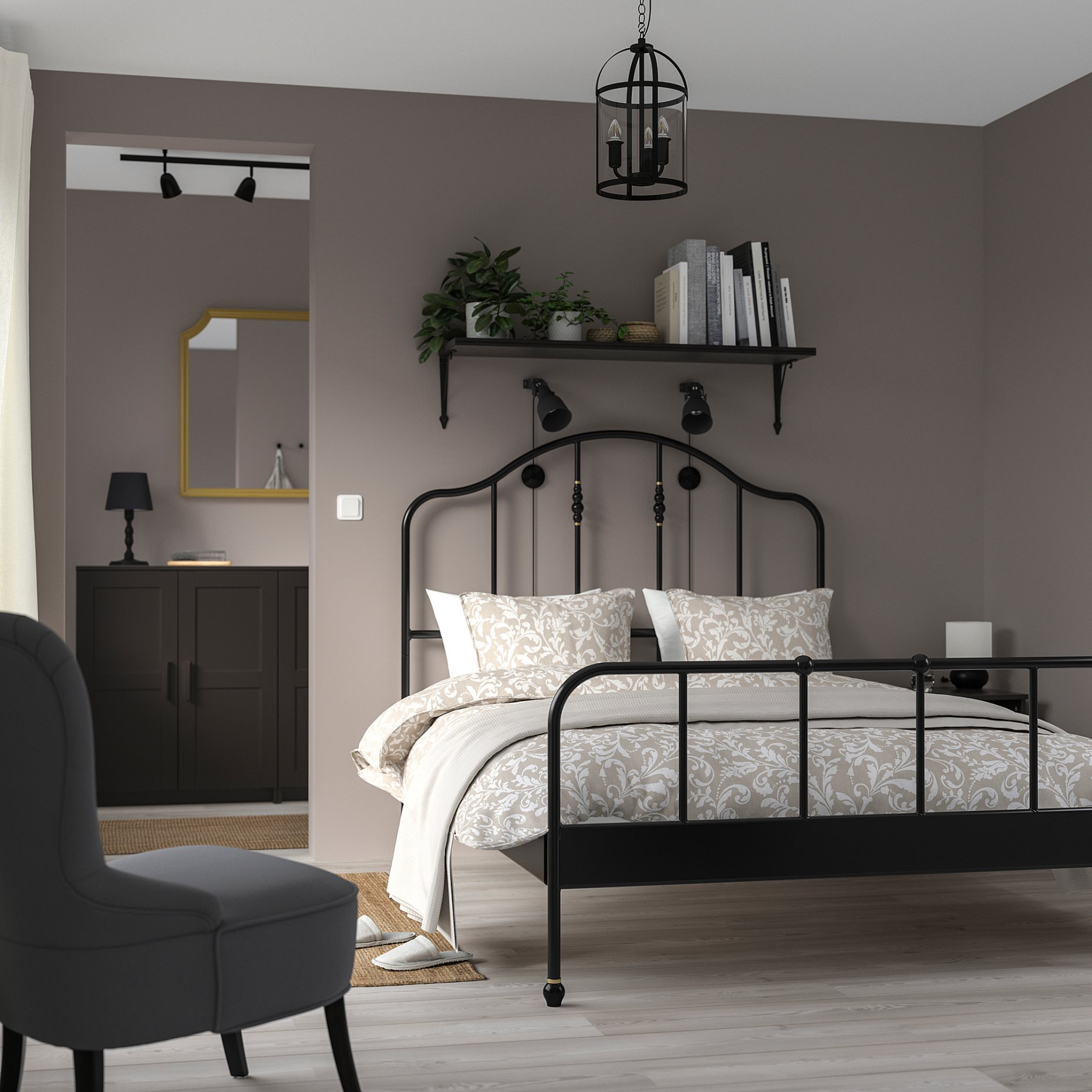 SAGSTUA, bed frame, 140X200 cm, 492.689.07