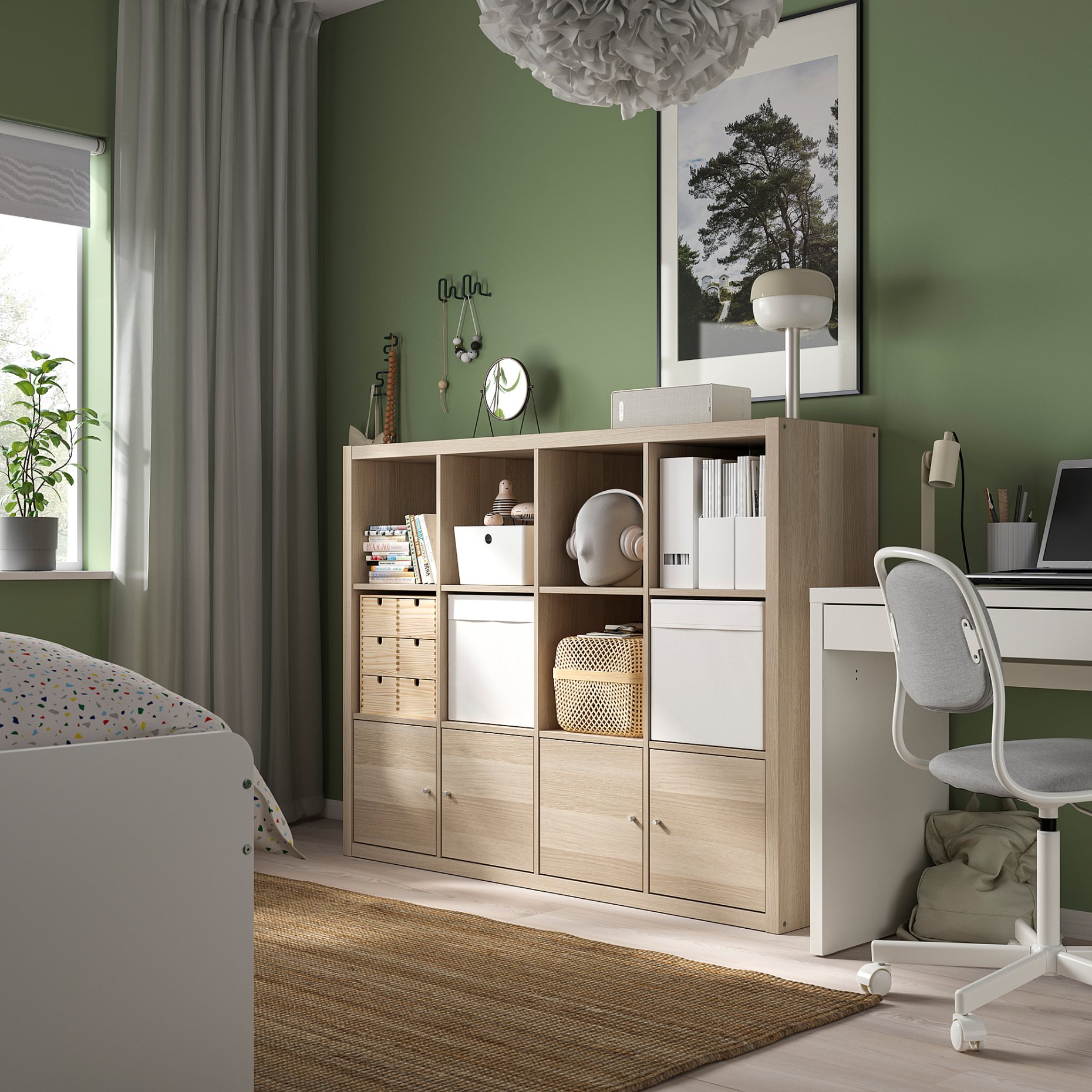 KALLAX, shelving unit with 4 inserts, 492.782.56