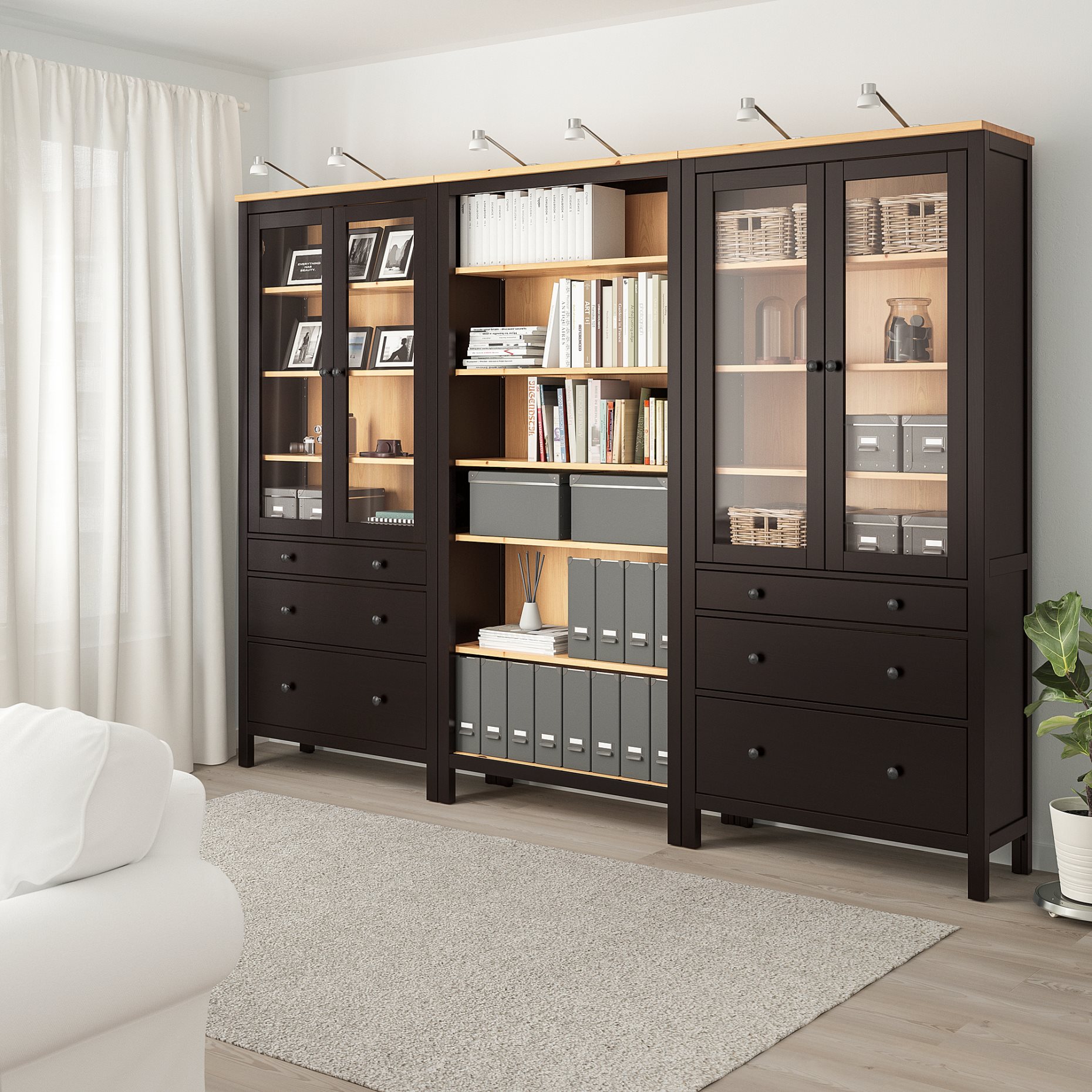 HEMNES, σύνθεση αποθήκευσης με πόρτες/συρτάρια, 493.365.67