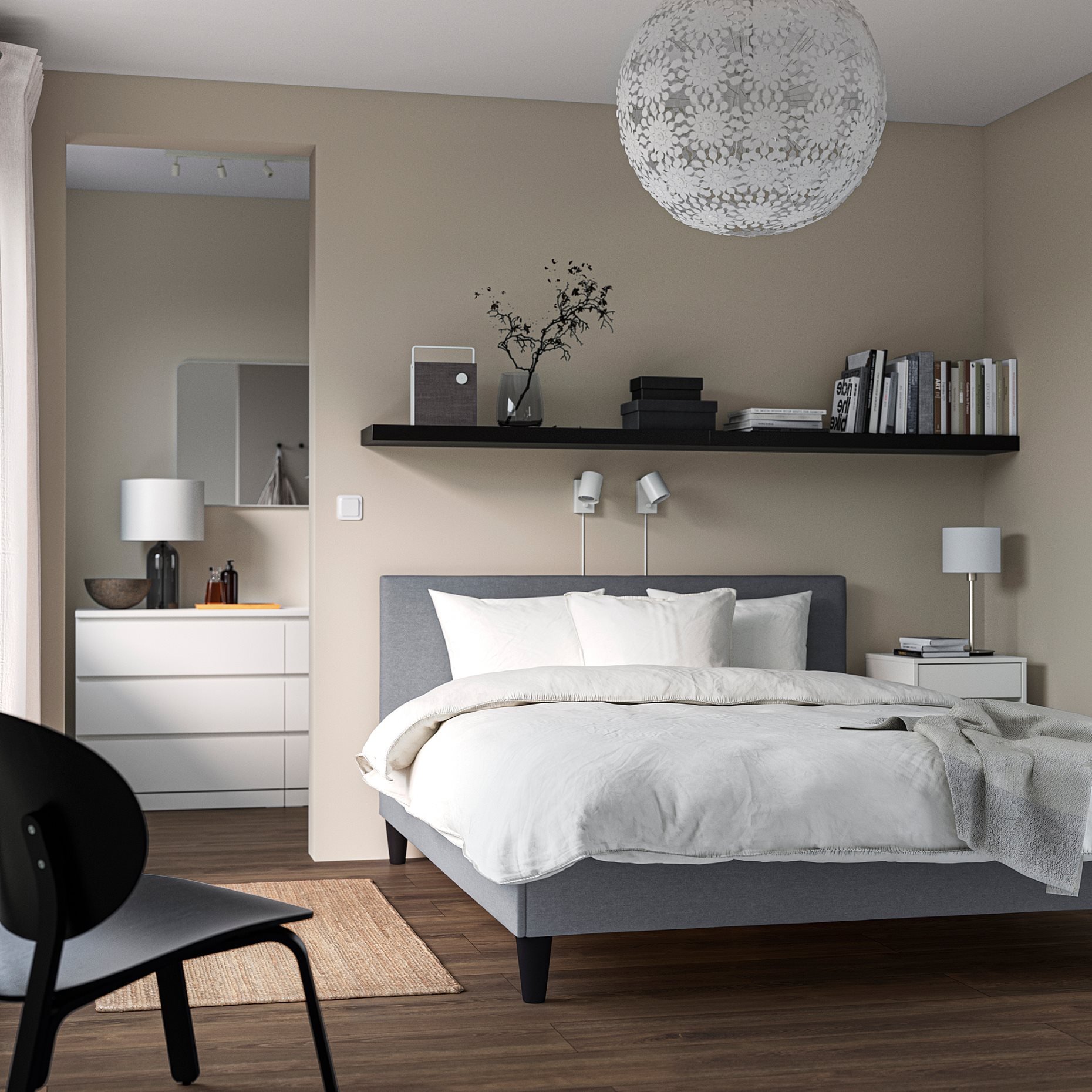 SÄBÖVIK, divan bed with mattress, 160x200 cm, 493.857.51