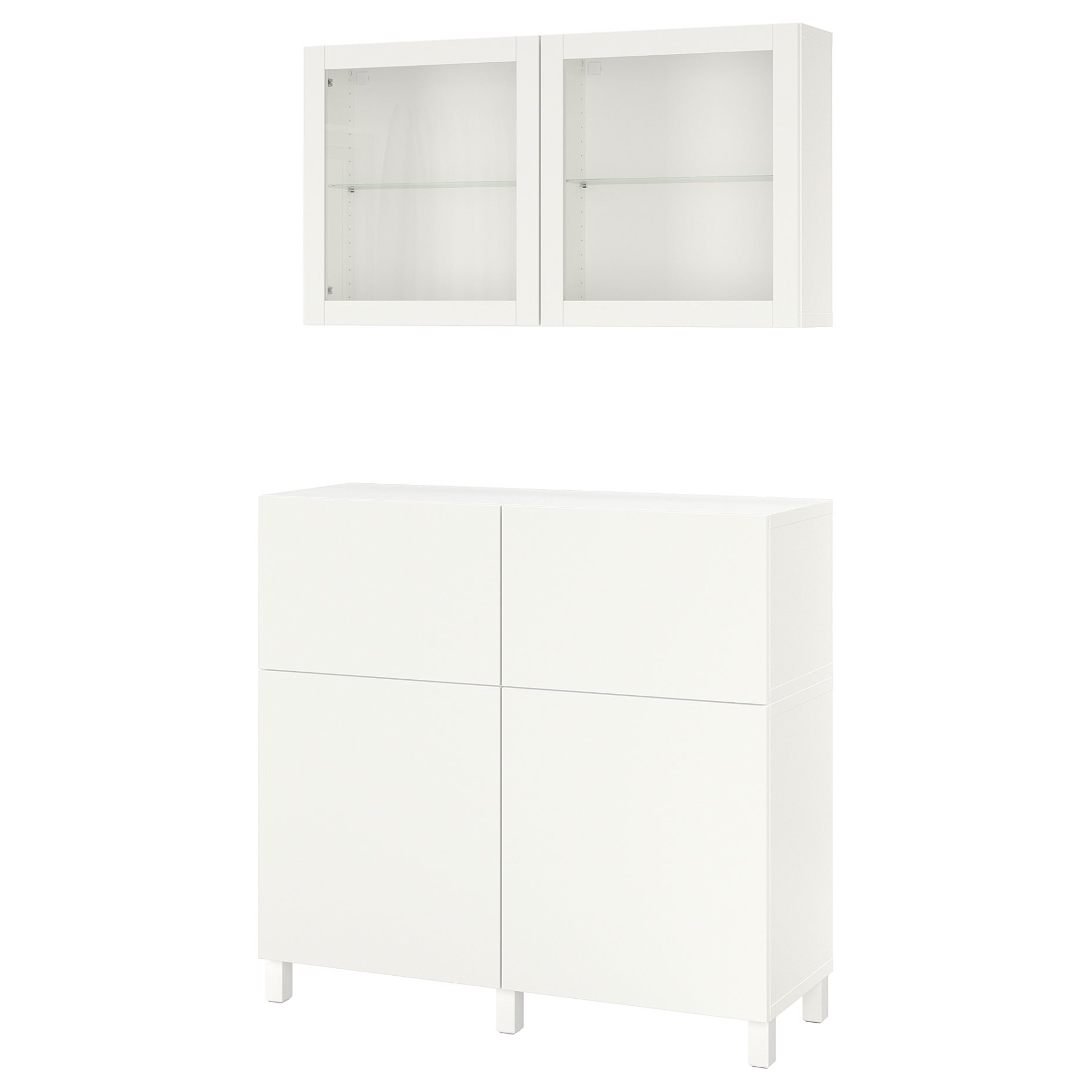 BESTÅ, storage combination with doors/drawers push open, 120x42x213 cm, 493.992.15