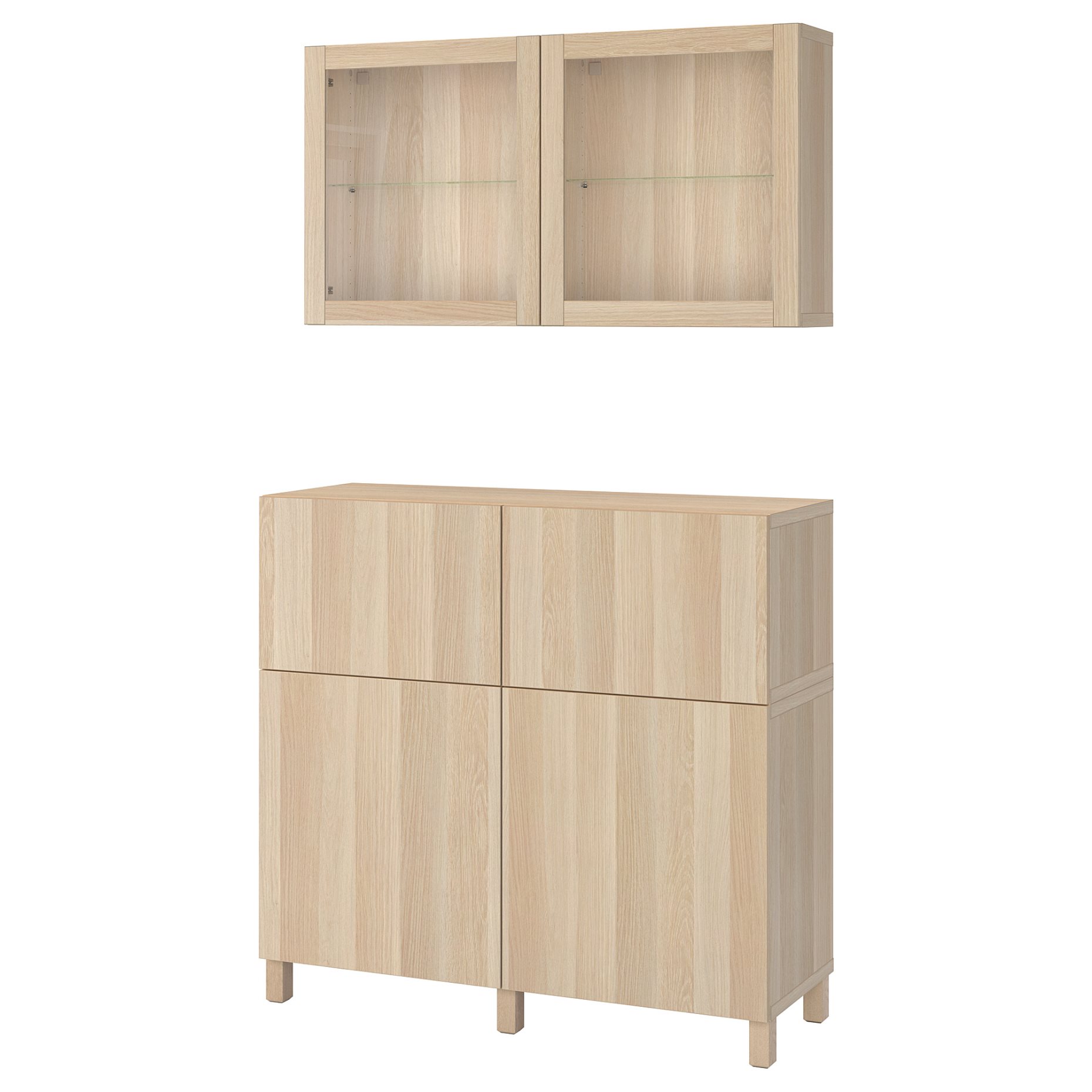BESTÅ, storage combination with doors/drawers soft closing, 120x42x213 cm, 494.125.04