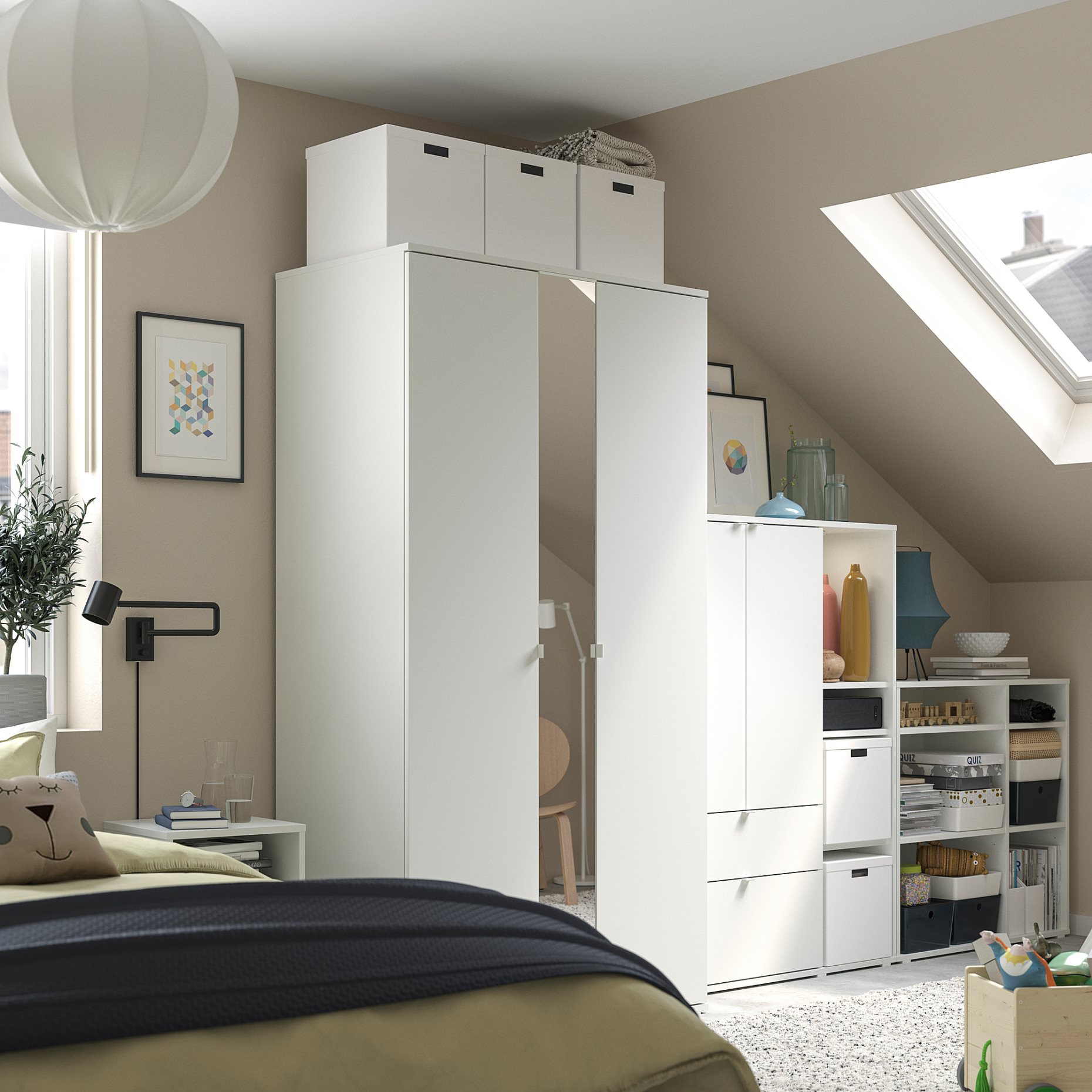 VIHALS, συνδυασμός ντουλάπας, 305x57x200 cm, 494.421.91