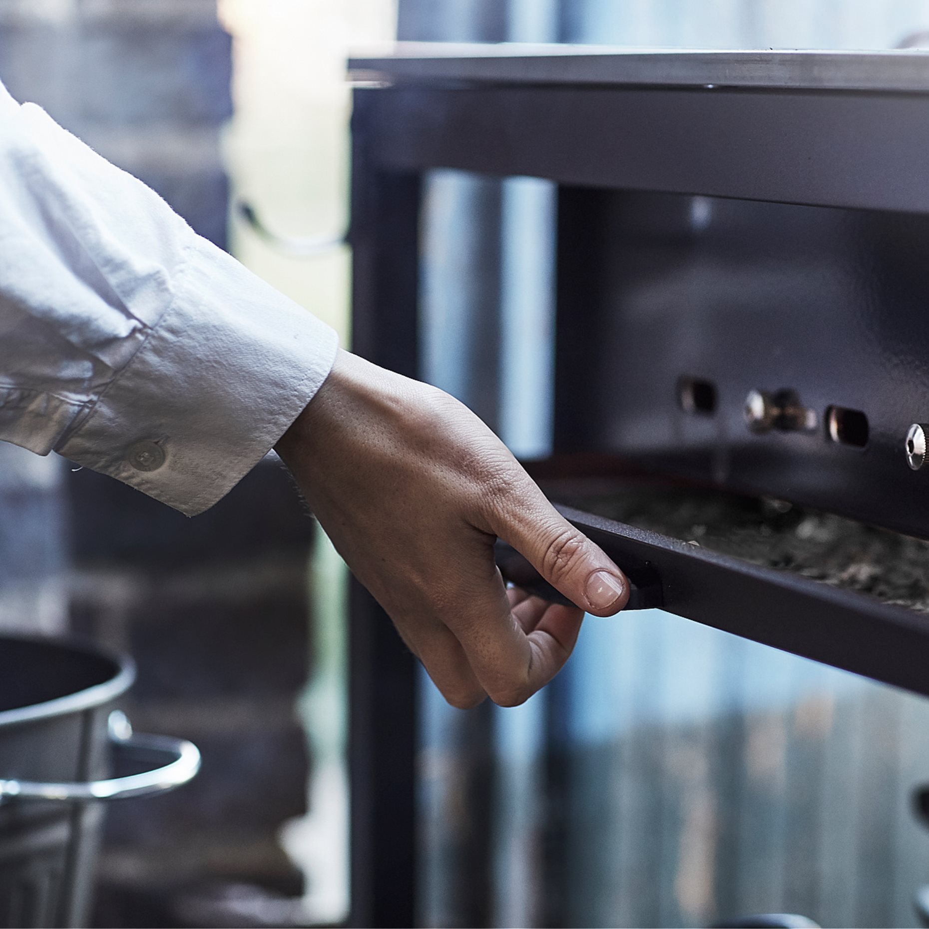 GRILLSKÄR, kitchen sink unit/charcoal barbecue/outdoor, 258x61 cm, 494.962.97