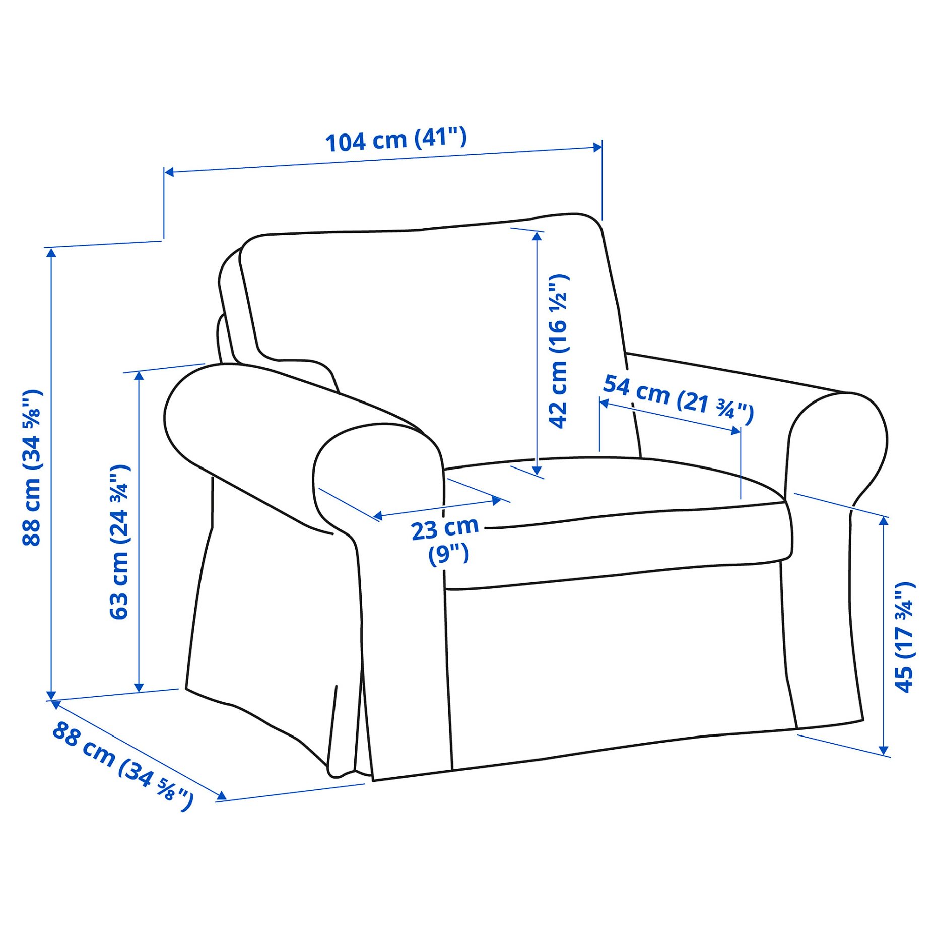 EKTORP, armchair and footstool, 495.538.67