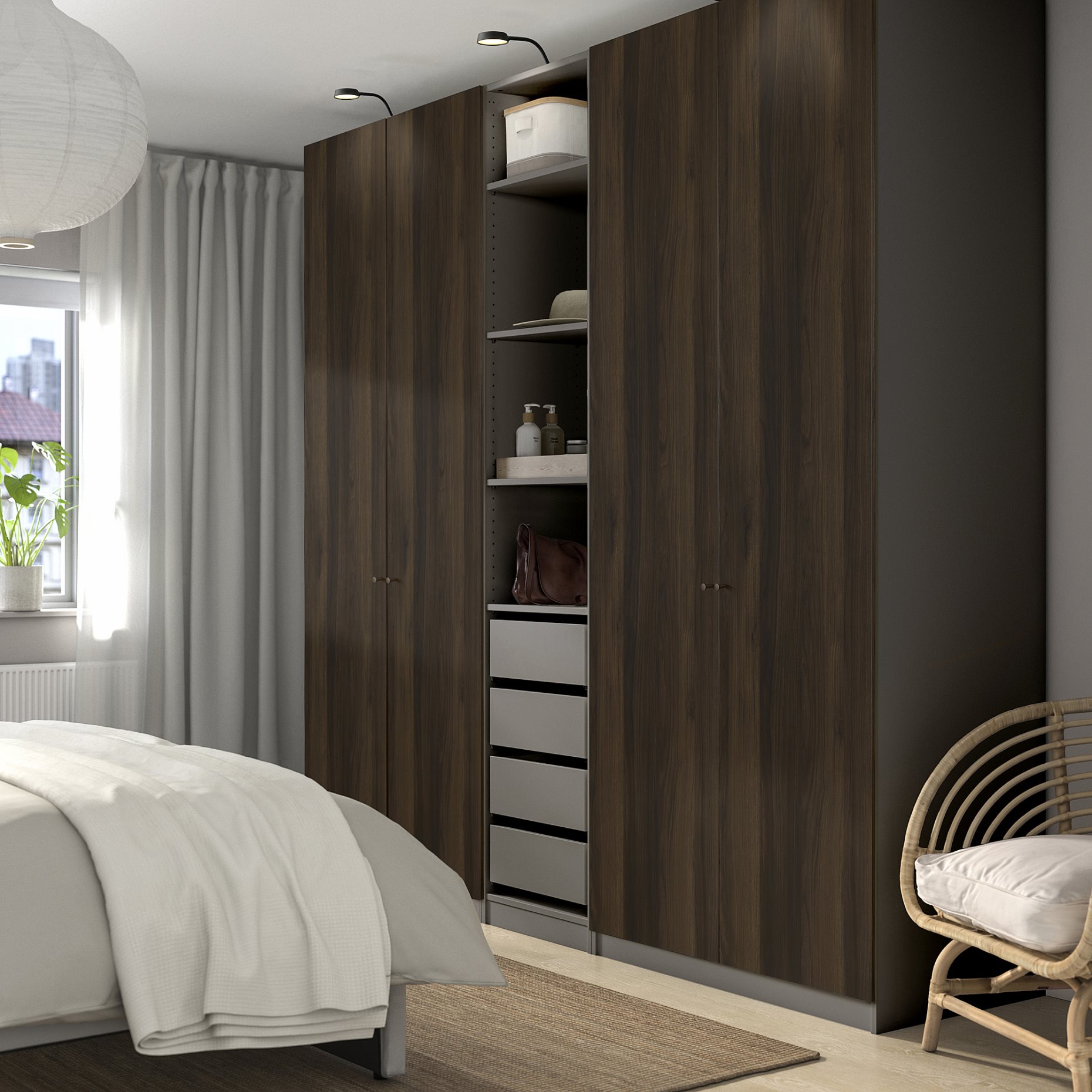 PAX/STORKLINTA, wardrobe combination, 250x58x236 cm, 495.629.18