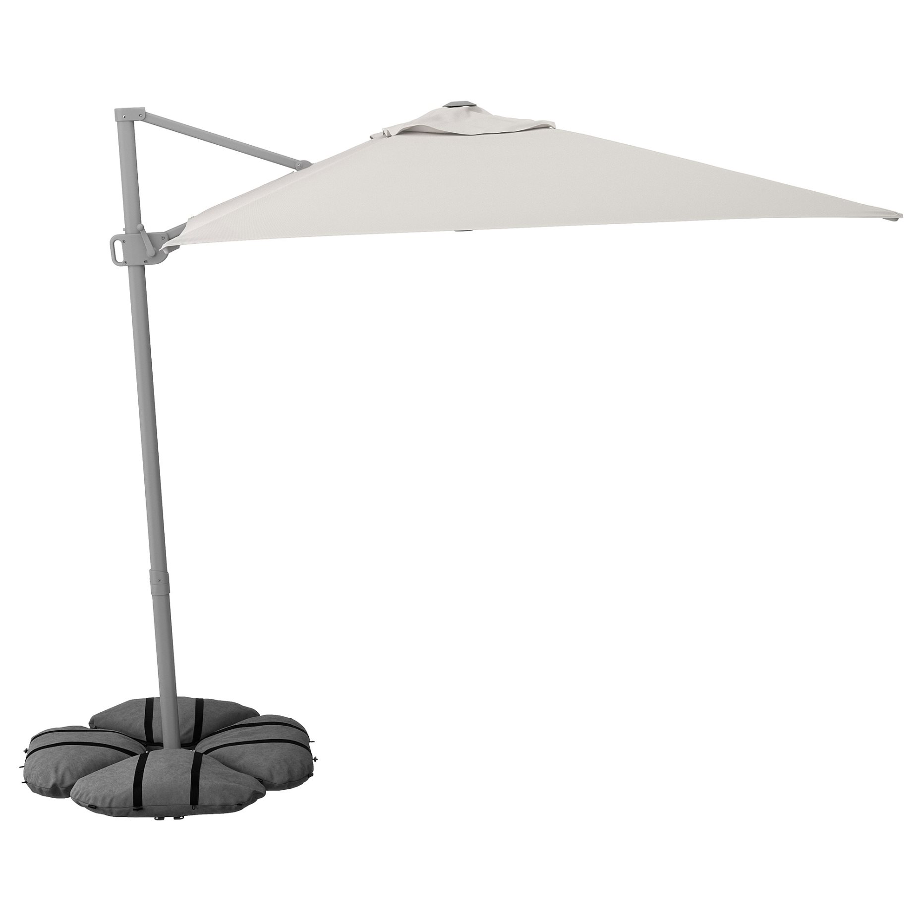 SVALÖN/IGGÖN, parasol hanging with base, 300x200 cm, 495.762.13