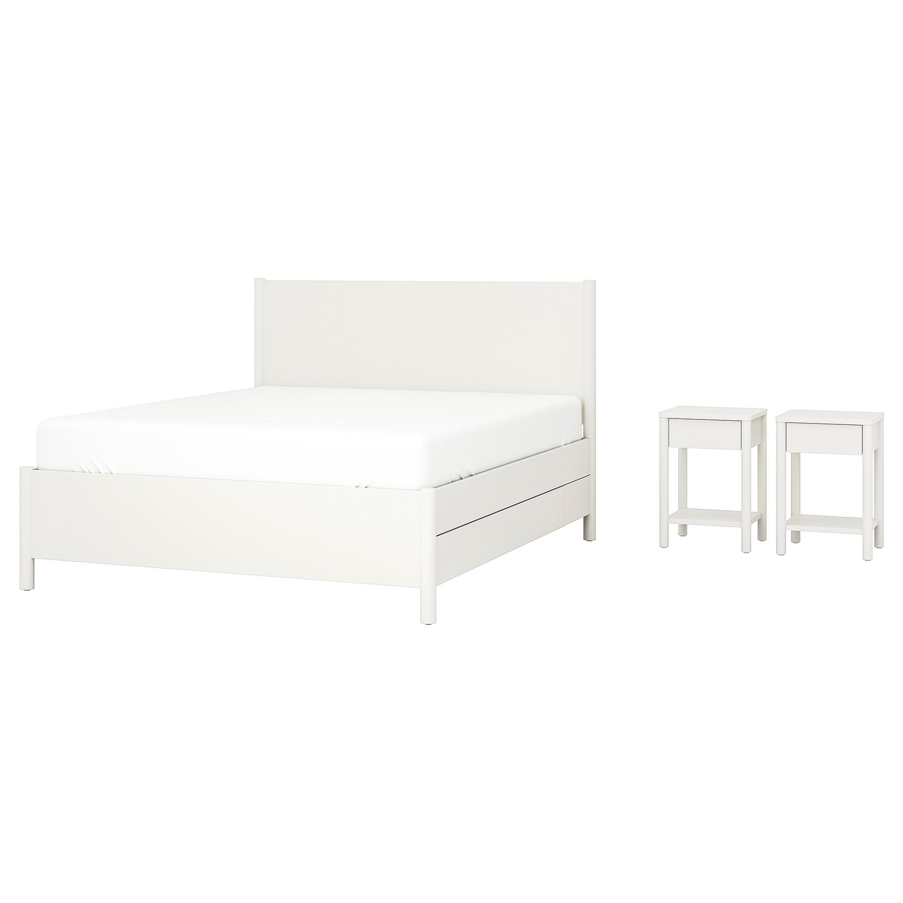TONSTAD, bedroom furniture including bed storage set of 3, 140x200 cm, 495.775.85
