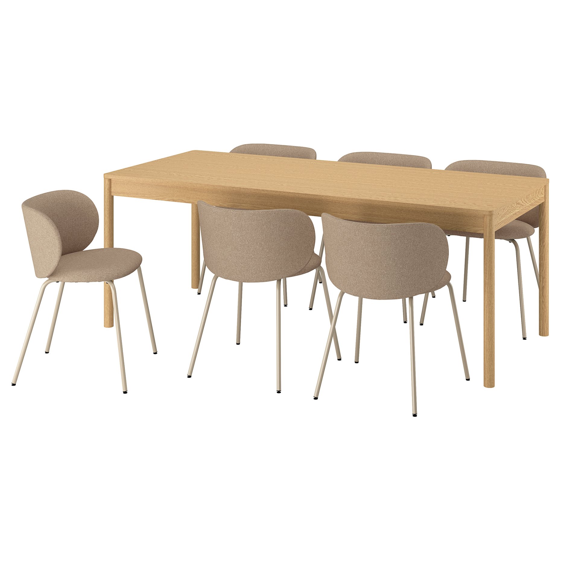 TONSTAD/KRYLBO, table and 6 chairs, 200x85 cm, 495.967.44