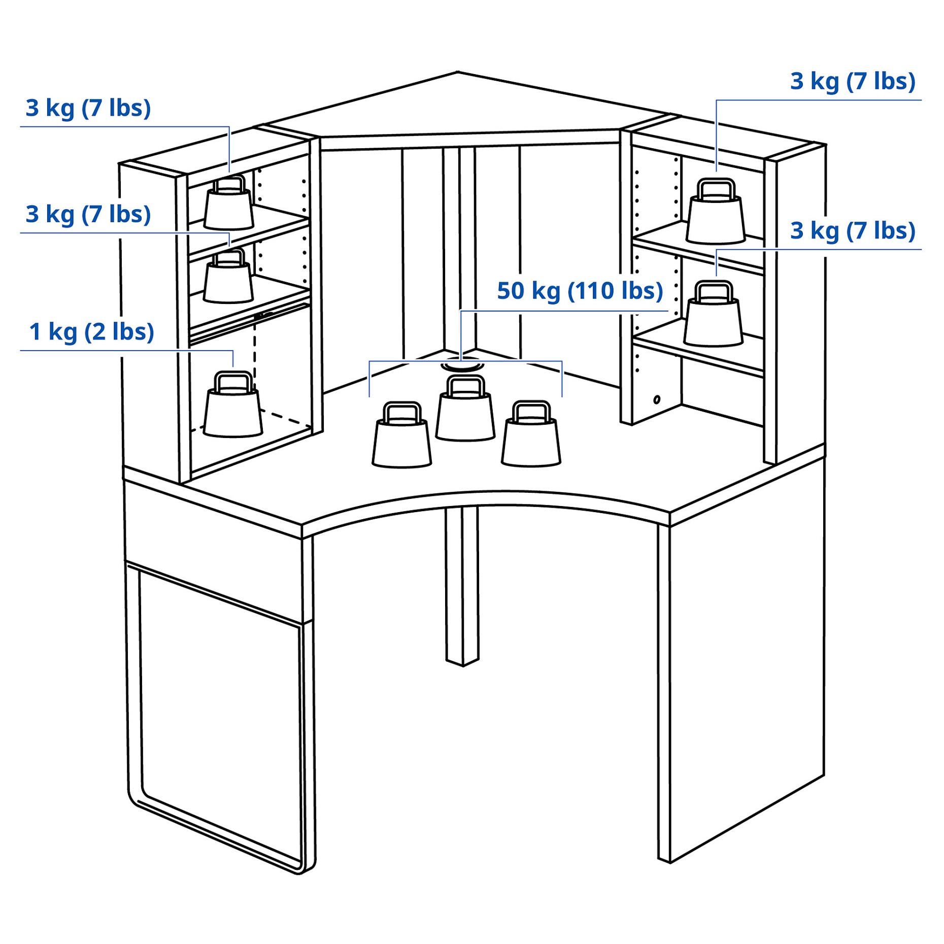 MICKE, corner workstation, 502.447.41