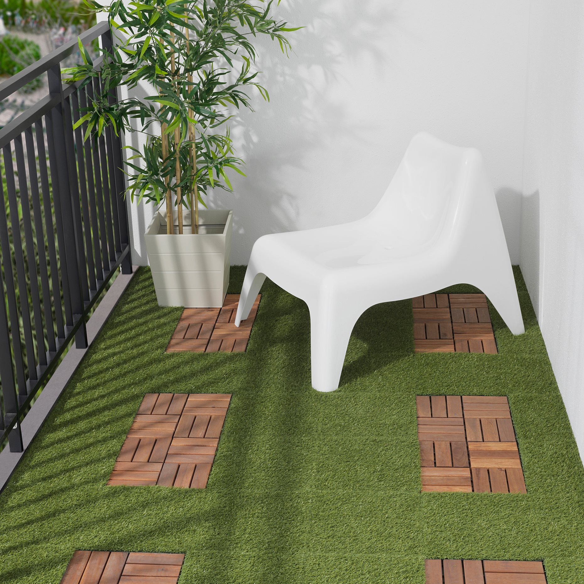 RUNNEN, floor decking, outdoor, 9 pack,artificial grass, 503.131.31