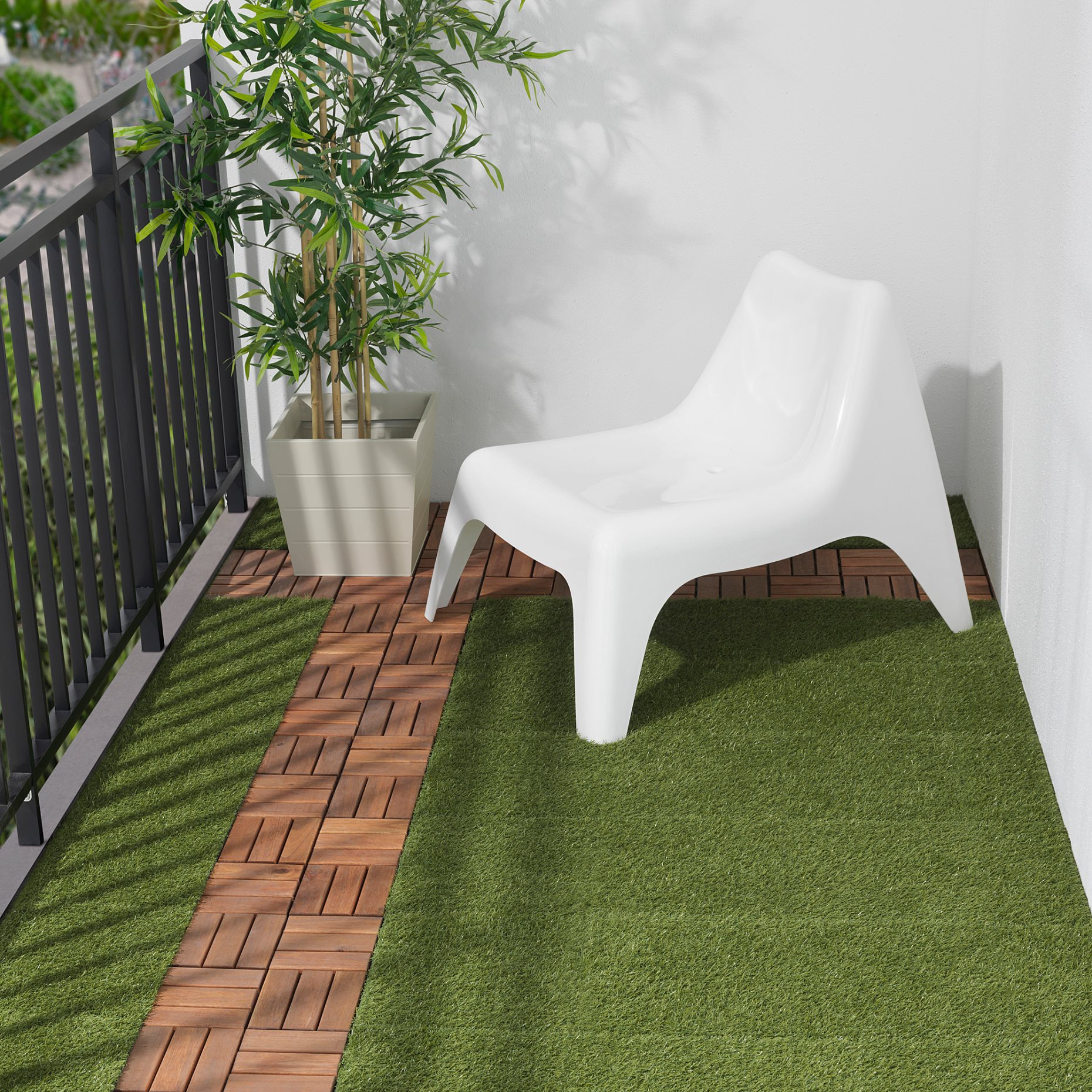 RUNNEN, floor decking, outdoor, 9 pack,artificial grass, 503.131.31