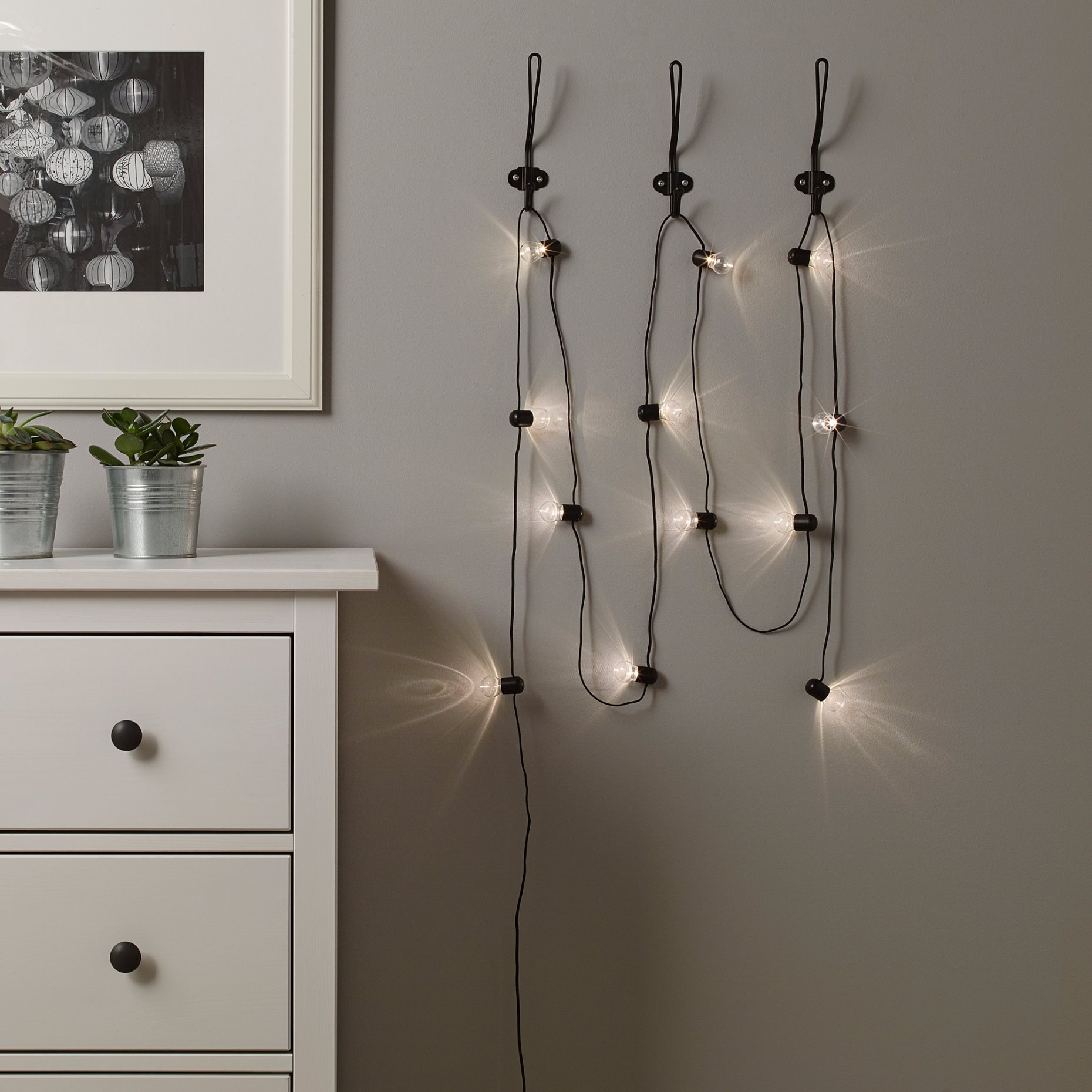 BLÖTSNÖ, LED lighting chain 12 light indoor battery-op, 504.015.09