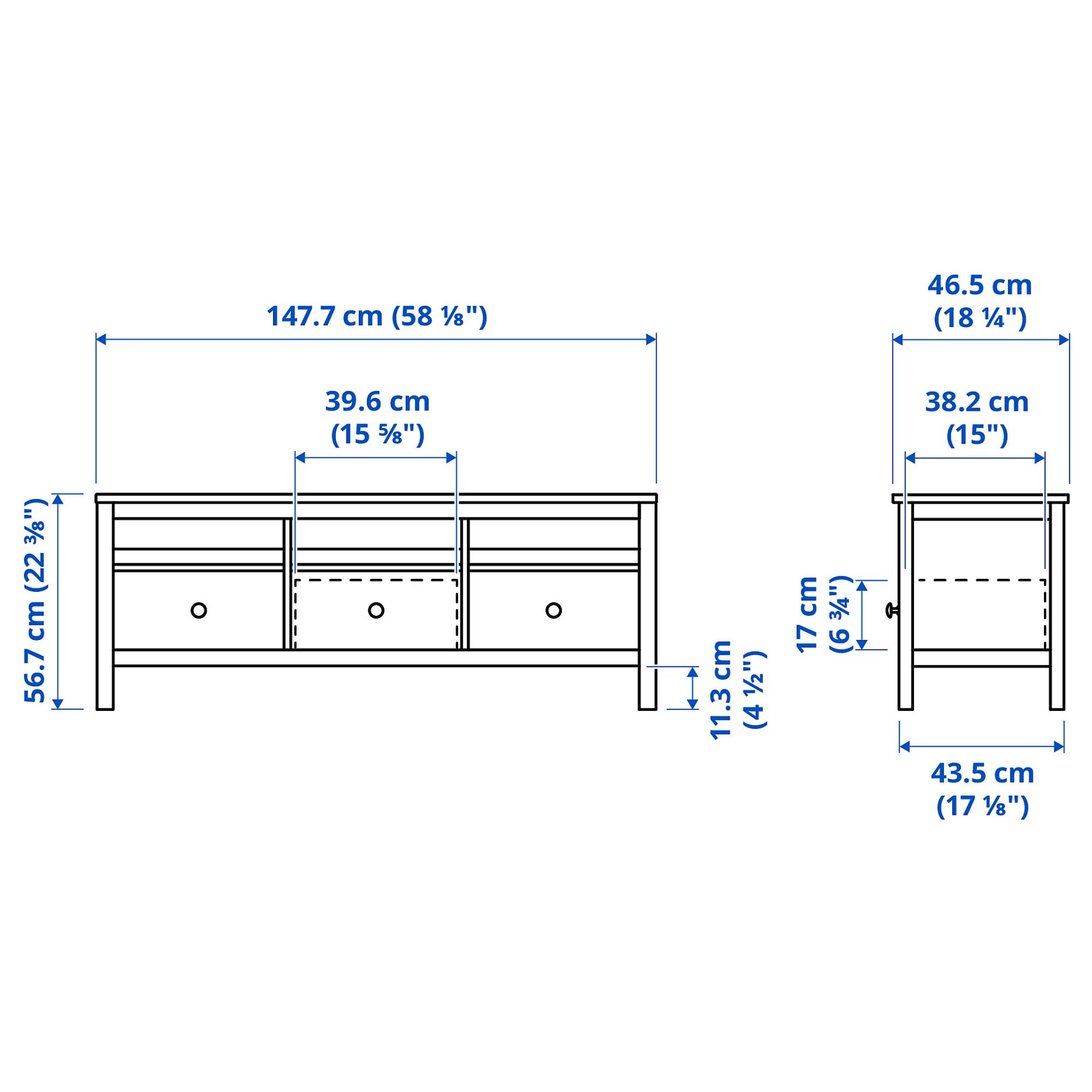 HEMNES, έπιπλο TV, 504.135.26