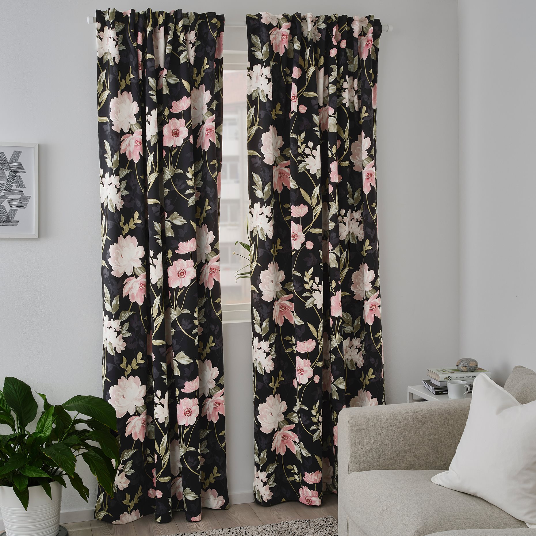 ROSENMOTT, block-out curtains, 1 pair, 504.630.07