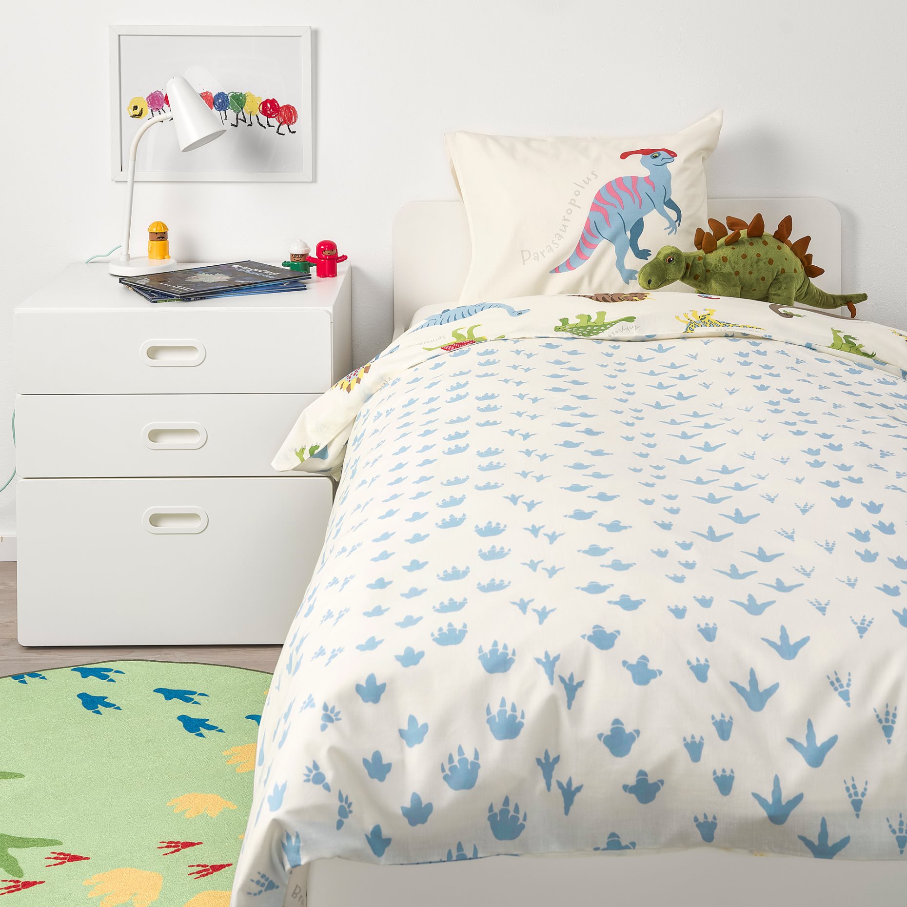 JÄTTELIK, quilt cover and pillowcase, 150x200/50x60 cm, 504.641.15