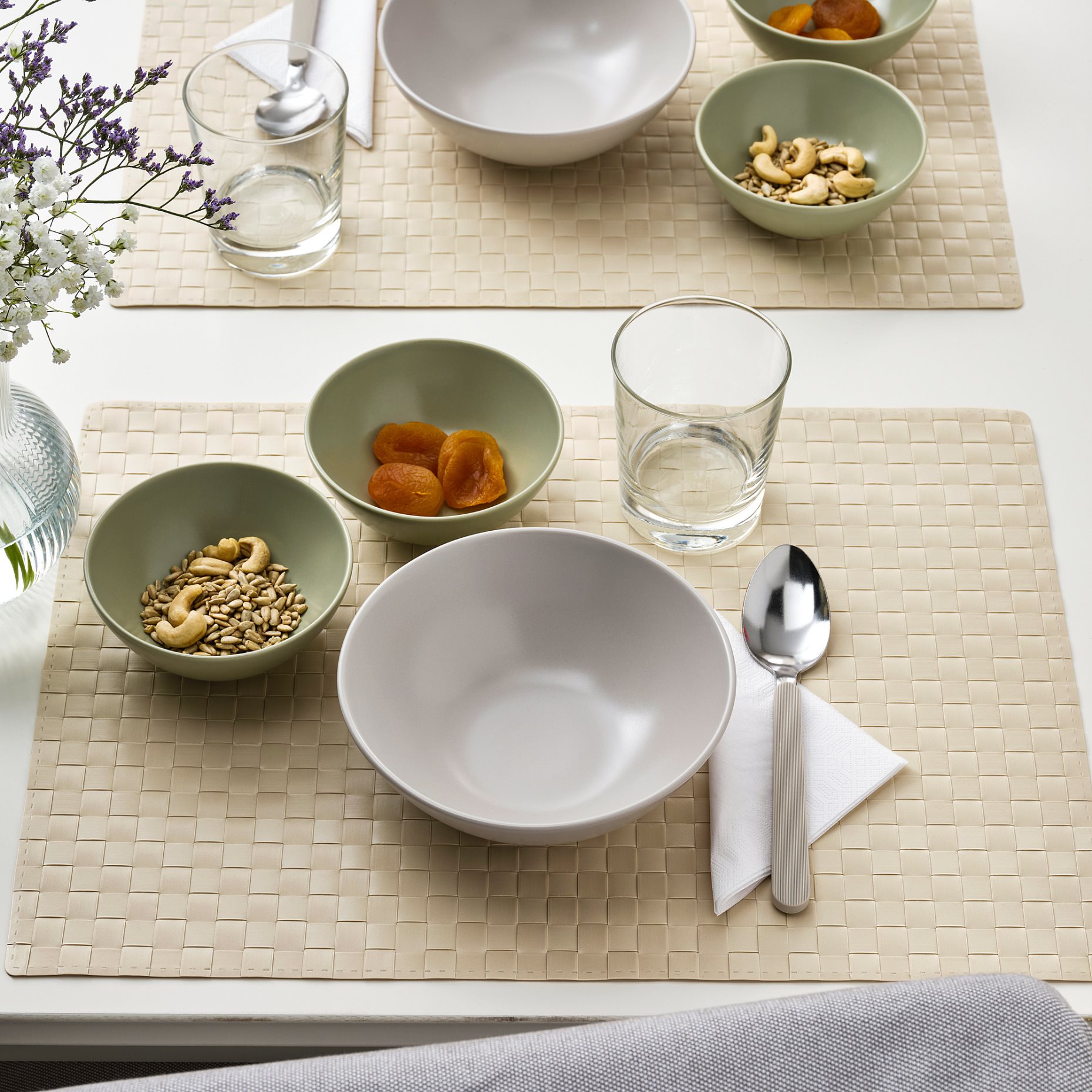 FÄRGKLAR, bowl/matt 4 pack, 16 cm, 504.793.53