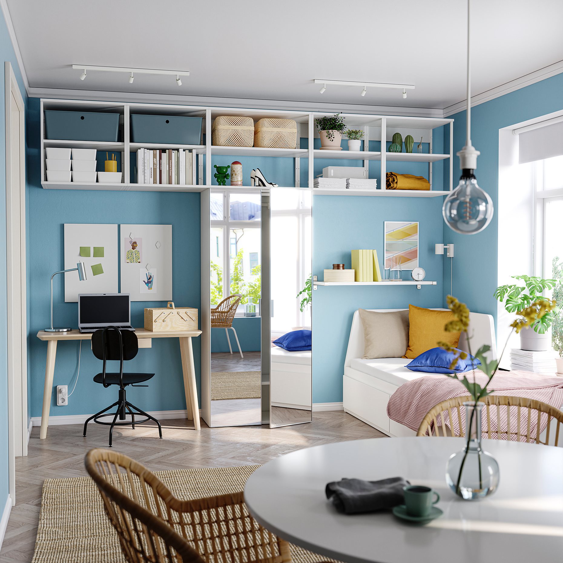 STRAUMEN, mirror door, 40x180 cm, 504.978.18