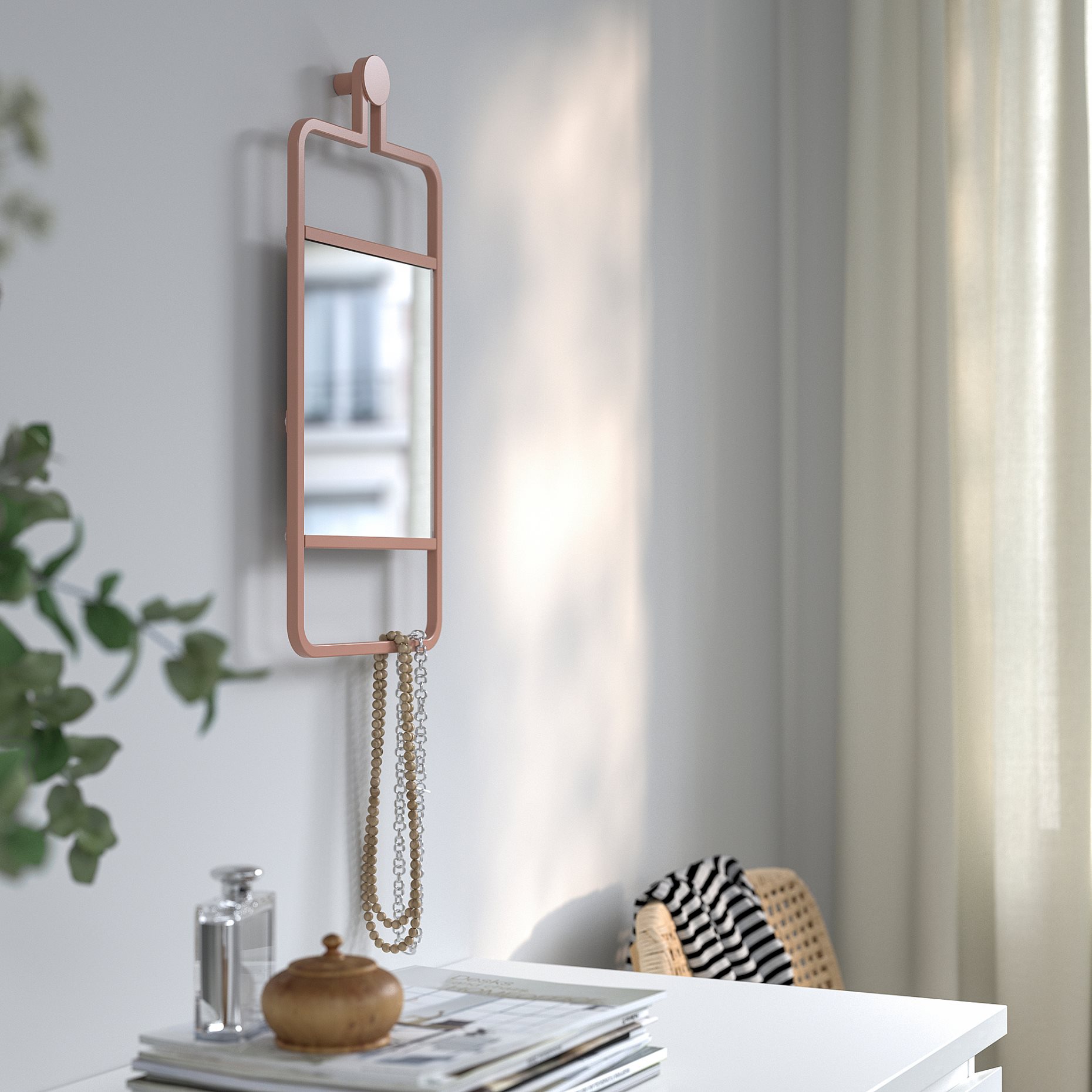 GRANVÅG, mirror wall hanging, 22x48 cm, 505.109.85