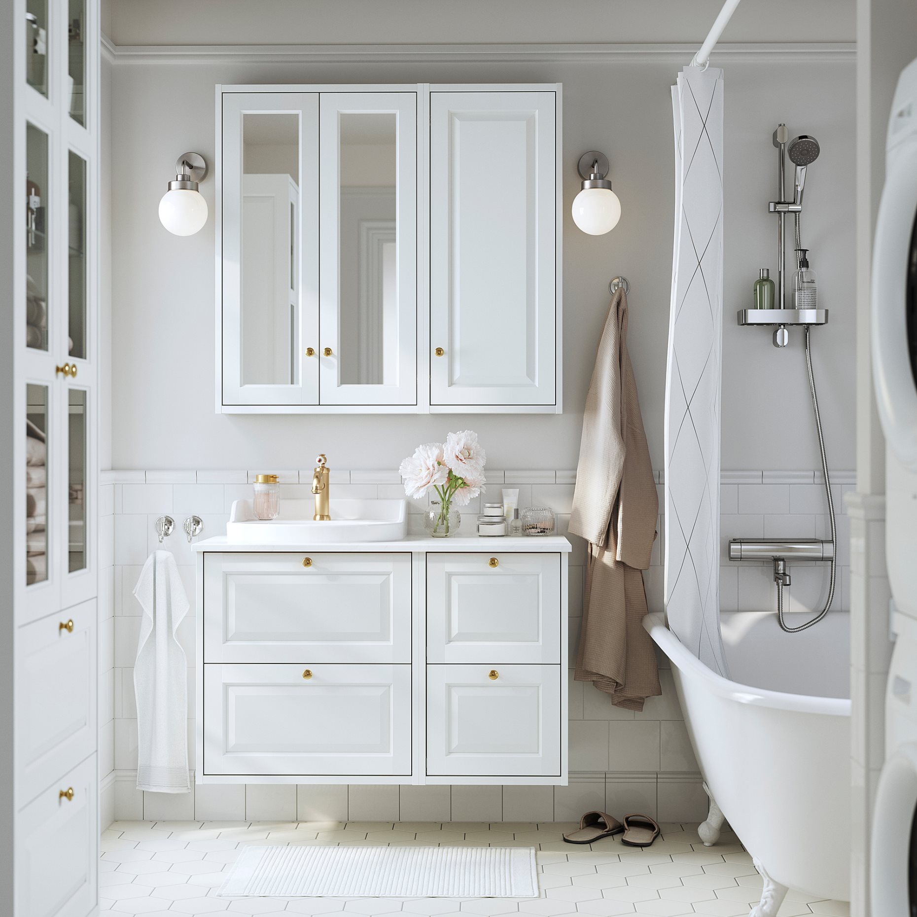TANNFORSEN, wall cabinet with door, 40x15x95 cm, 505.351.08