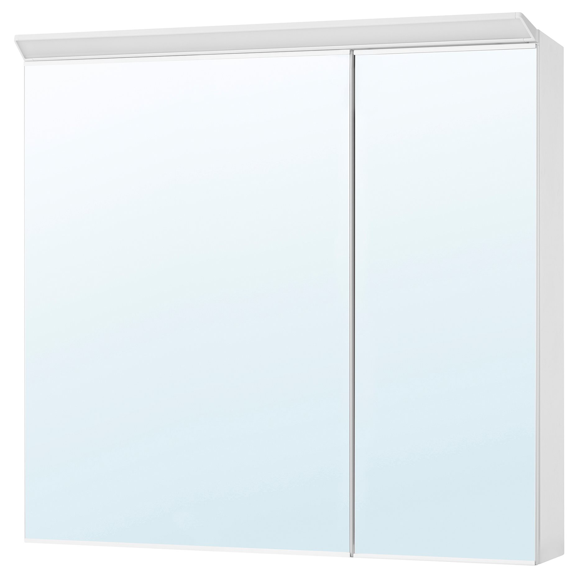TREASJON, mirror cabinet with 2 doors/built-in lighting, 80x17x75 cm, 505.739.06