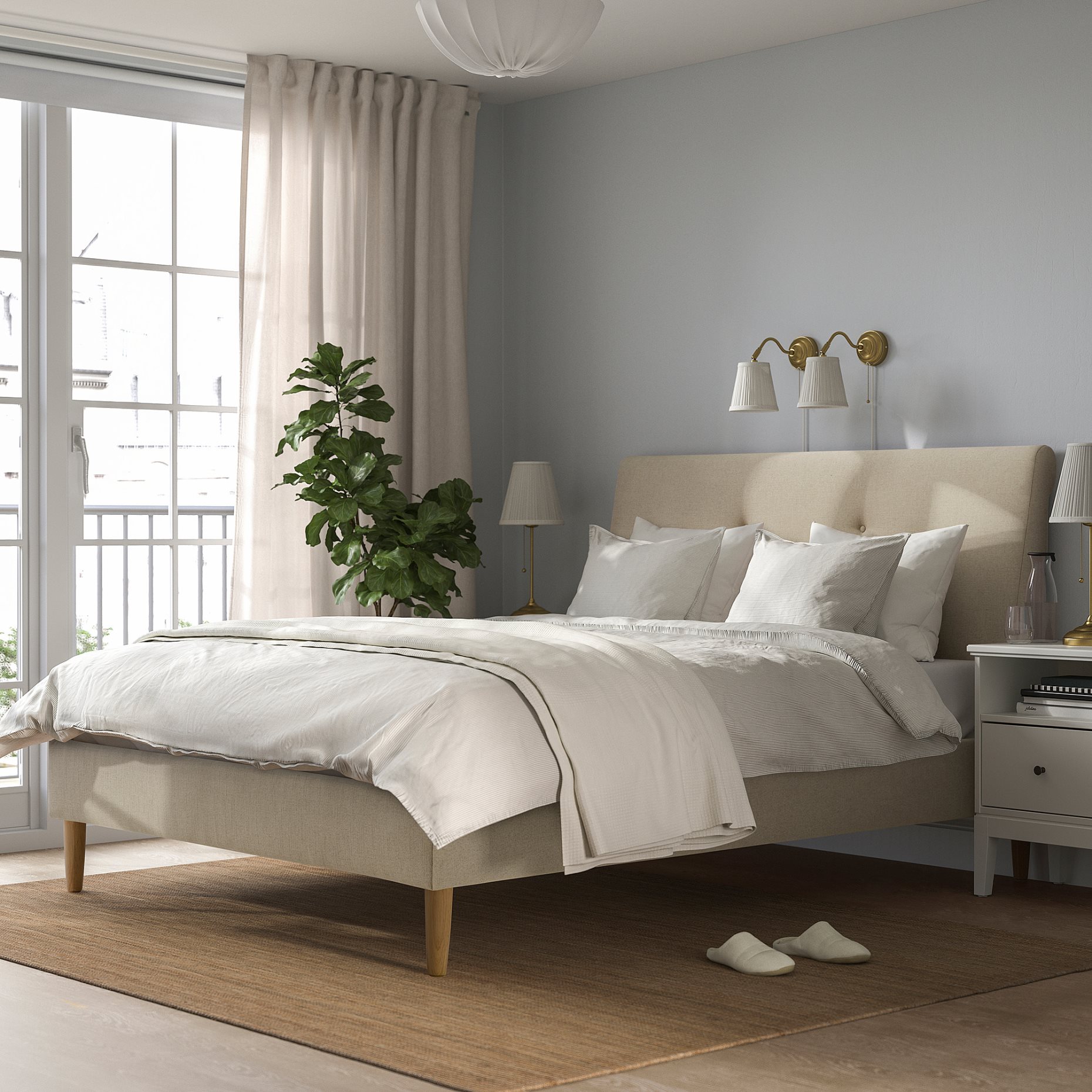 IDANÄS, upholstered bed frame, 160x200 cm, 505.880.69