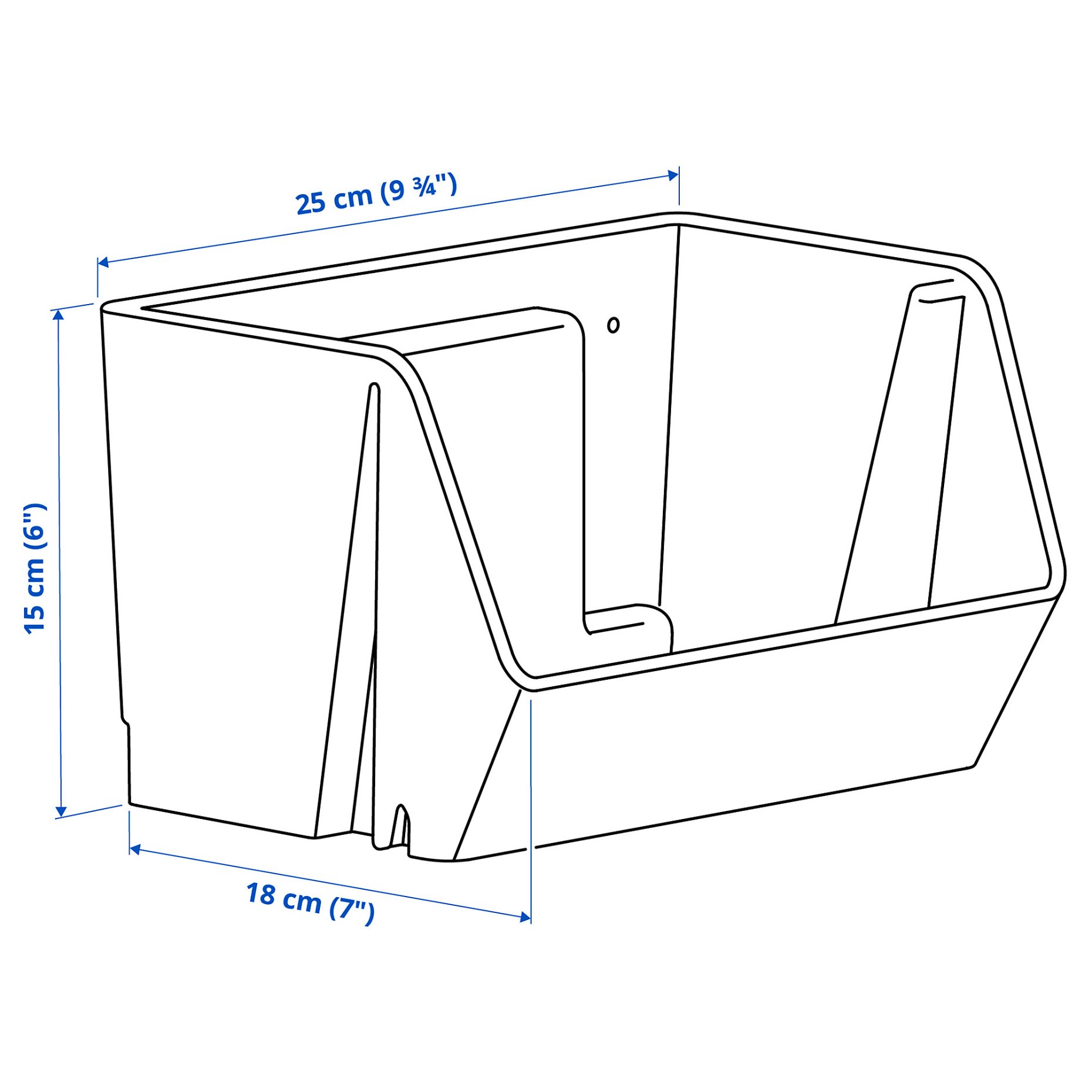 FODERTRÅG, organiser for desk/wall, 25x18x15 cm, 505.907.60