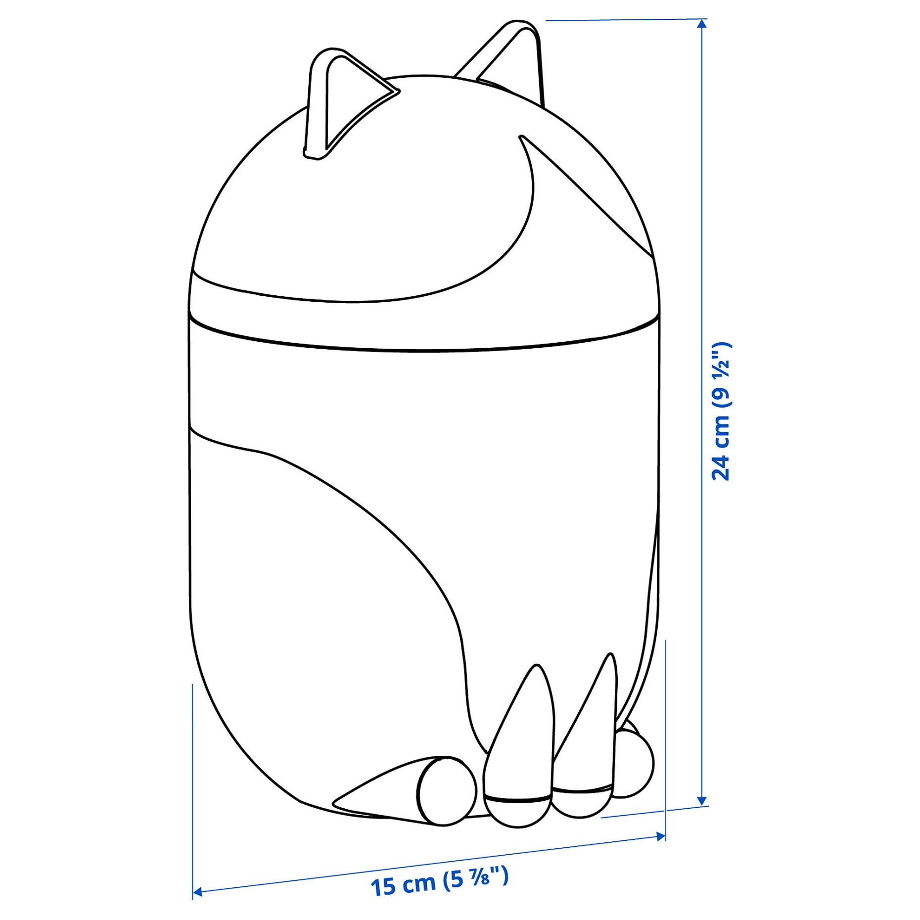 GREJSIMOJS, storage with lid cat-shaped, 506.031.78