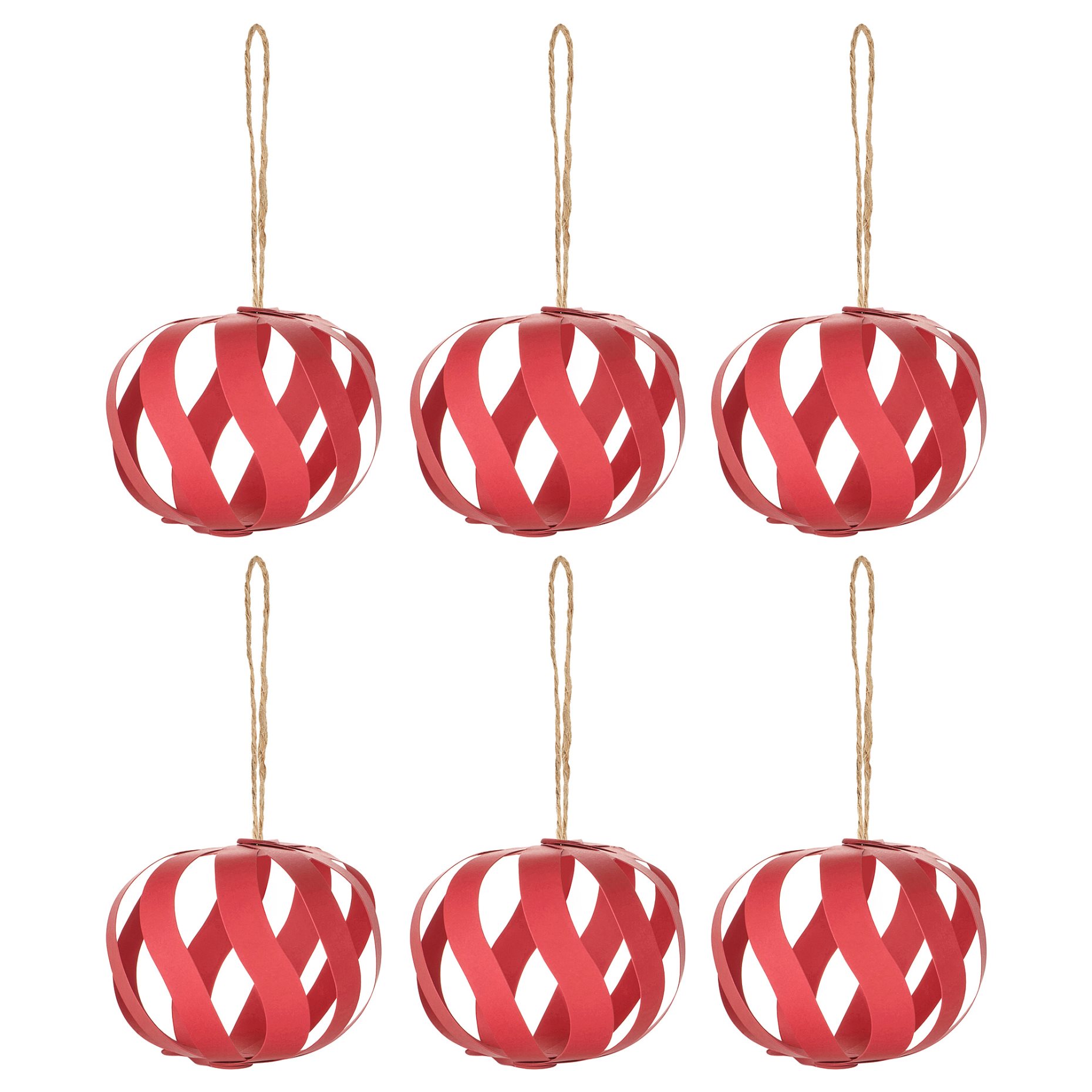 VINTERFINT, tree ornament set of 6, 8 cm, 506.048.04