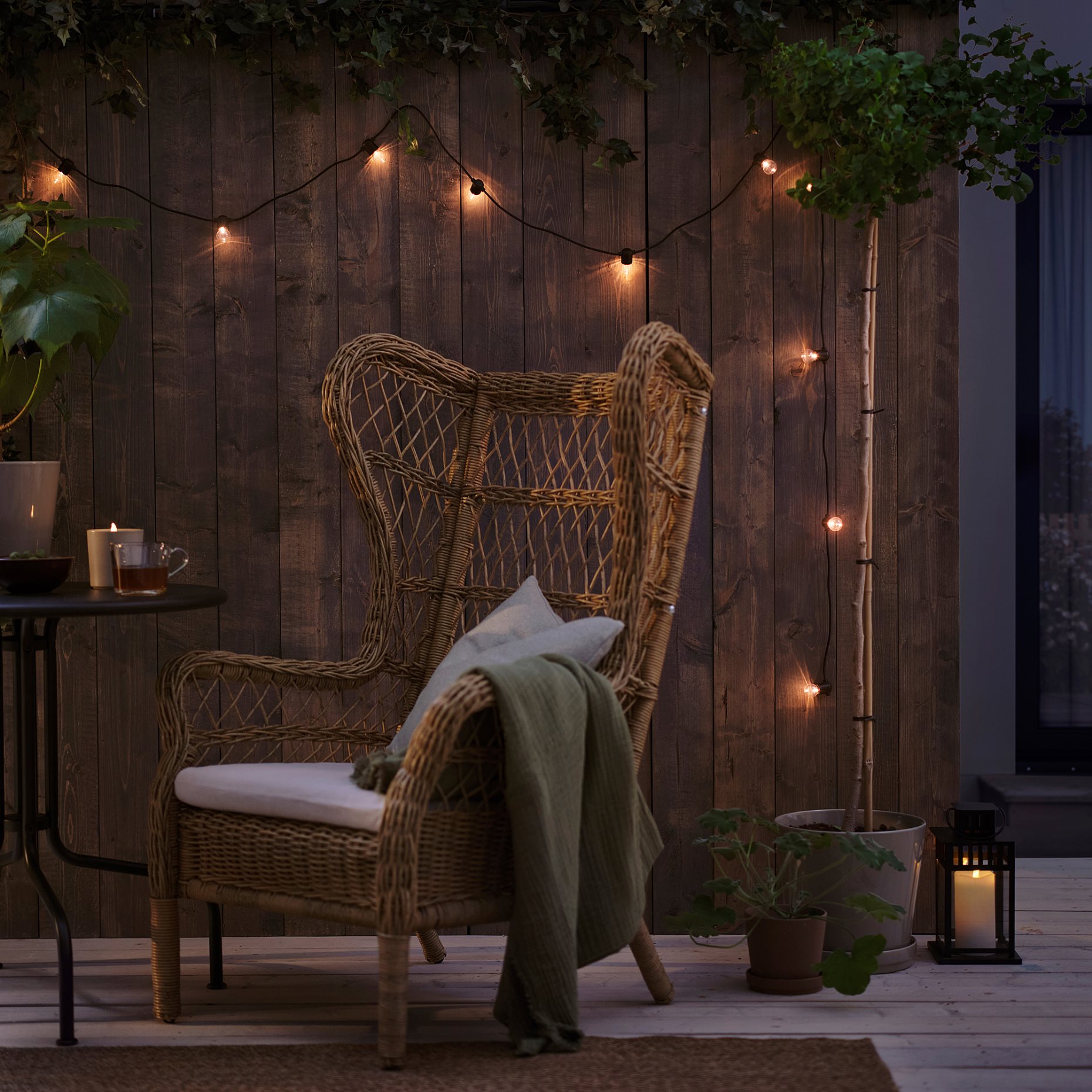 UTSUND, lighting chain with built in LED light source/12 bulbs/outdoor/battery-operated, 506.105.84