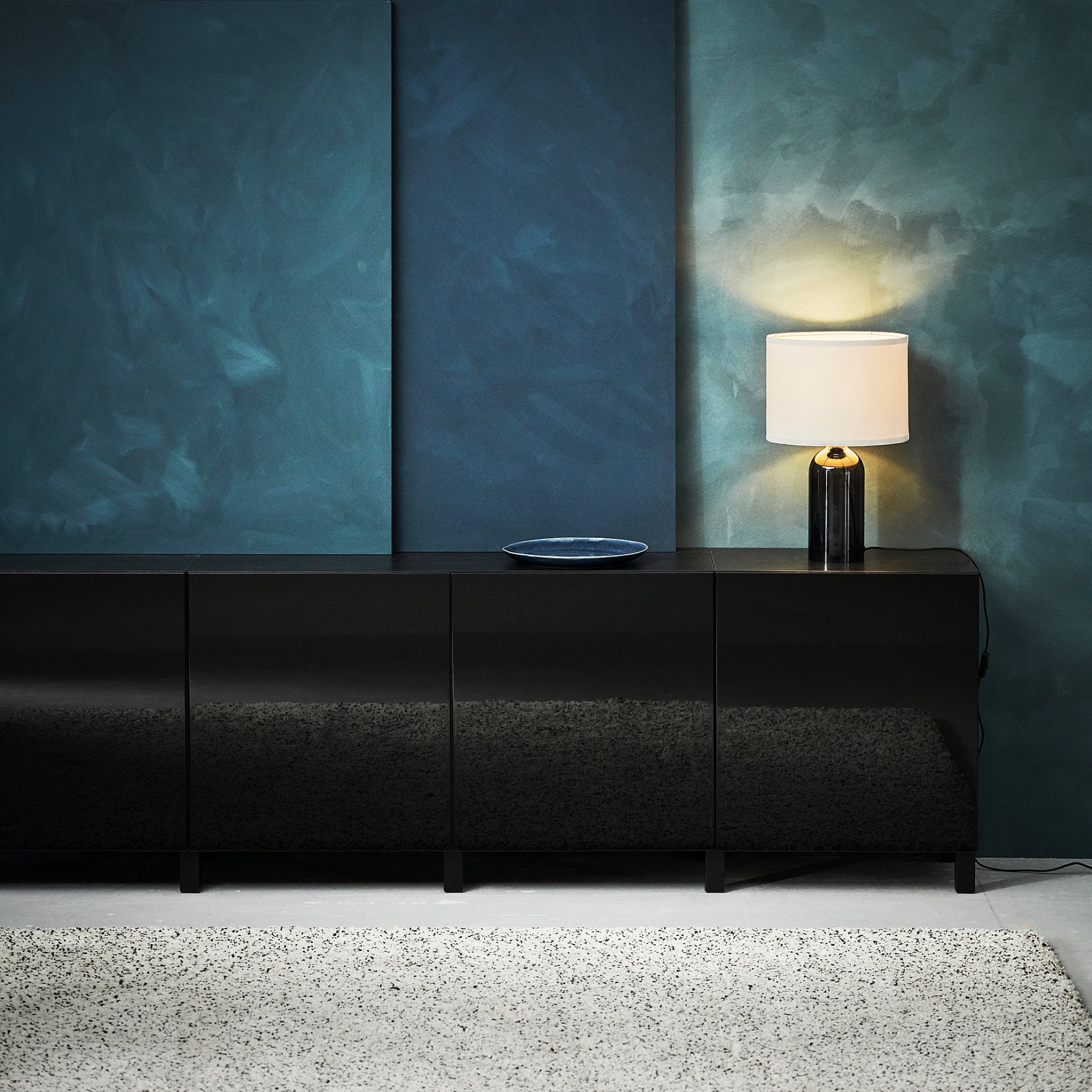 BESTÅ, storage combination with doors, 180x42x74 cm, 591.398.06