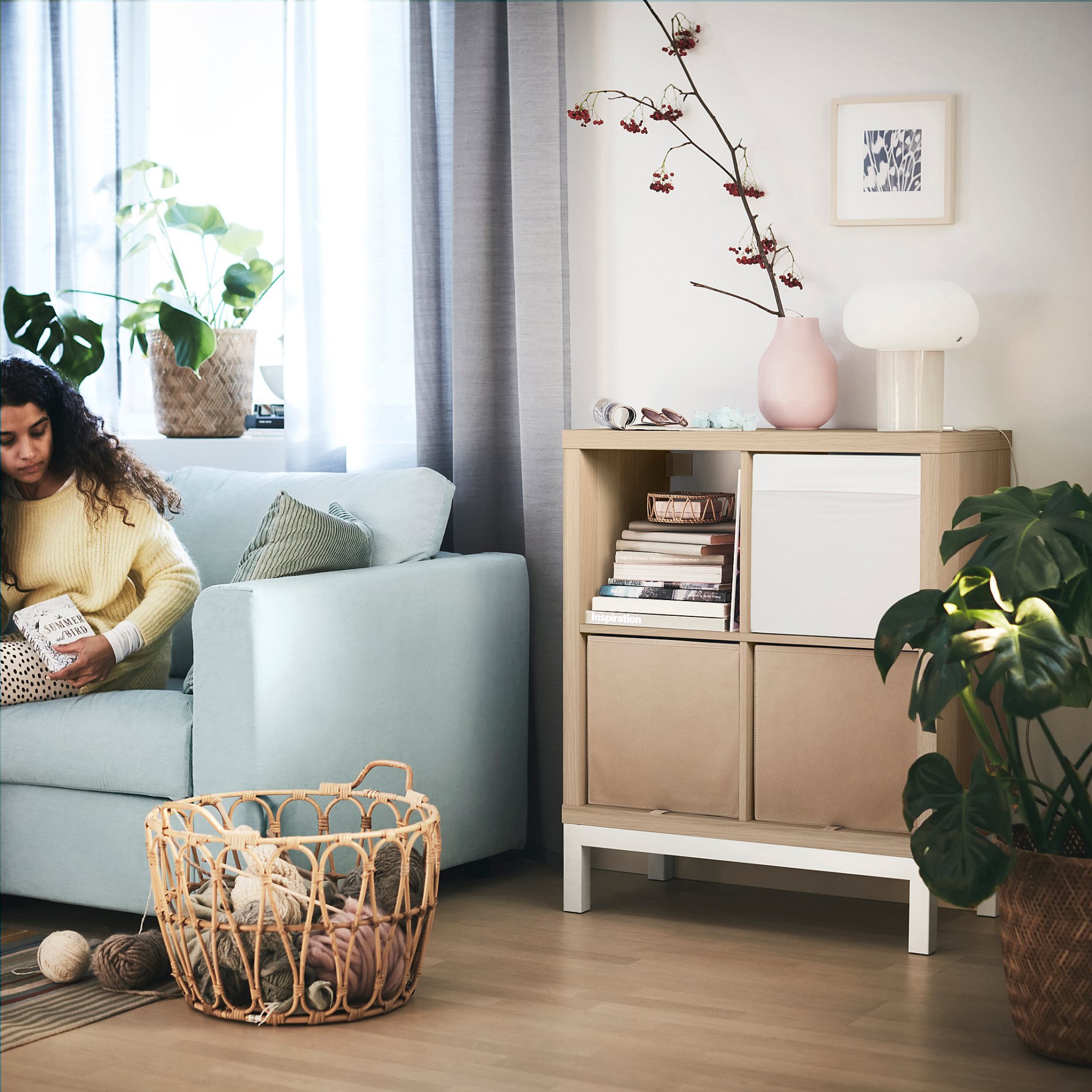 KALLAX, shelving unit with underframe, 77x94 cm, 594.426.28