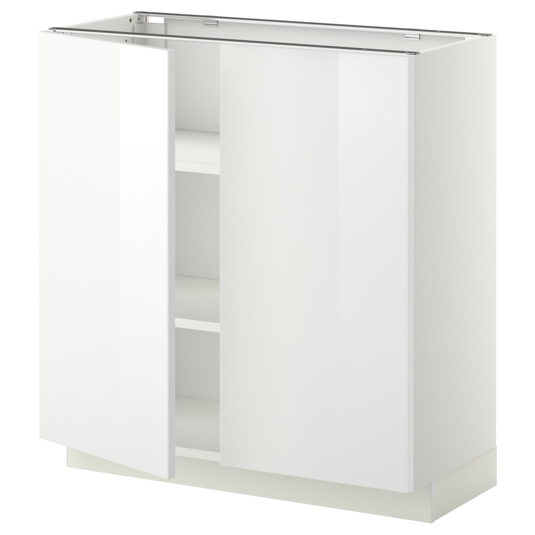 METOD, base cabinet with shelves/2 doors, 80x37 cm, 594.652.24