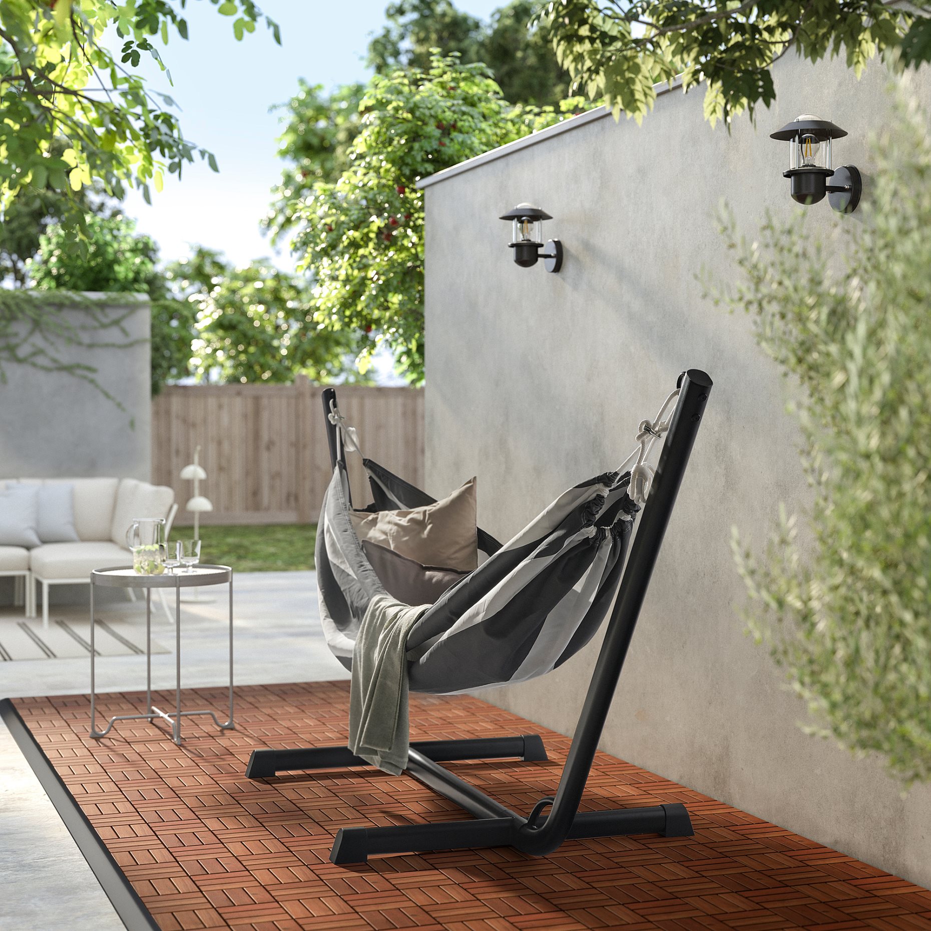 BOCKON/HAMNON, hammock with stand, 594.957.73