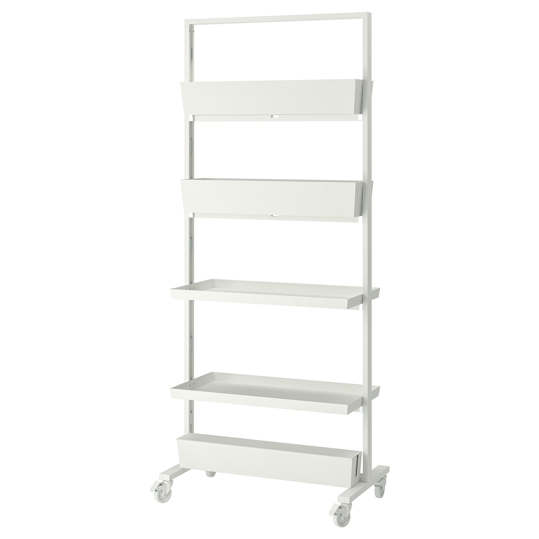 MITTZON, frame with castors/display shelf/cable box, 85x205 cm, 595.146.77