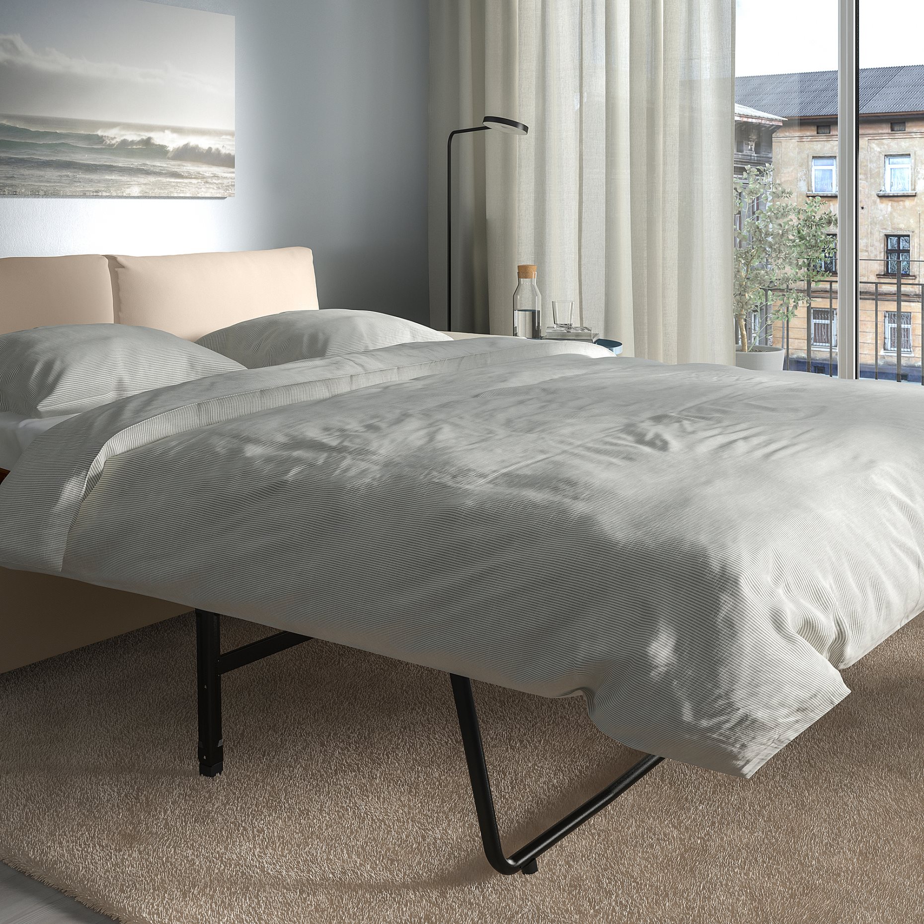 VIMLE, 2-seat sofa-bed with wide armrests, 595.370.42