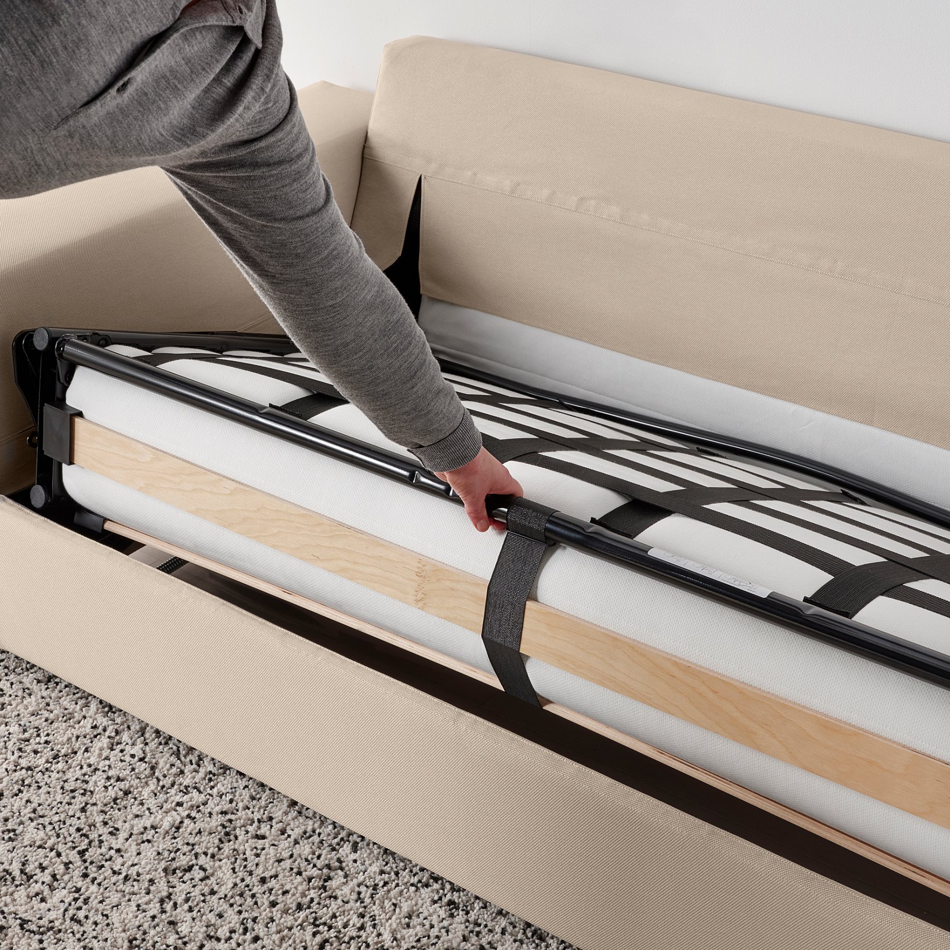 VIMLE, 2-seat sofa-bed with wide armrests, 595.370.42